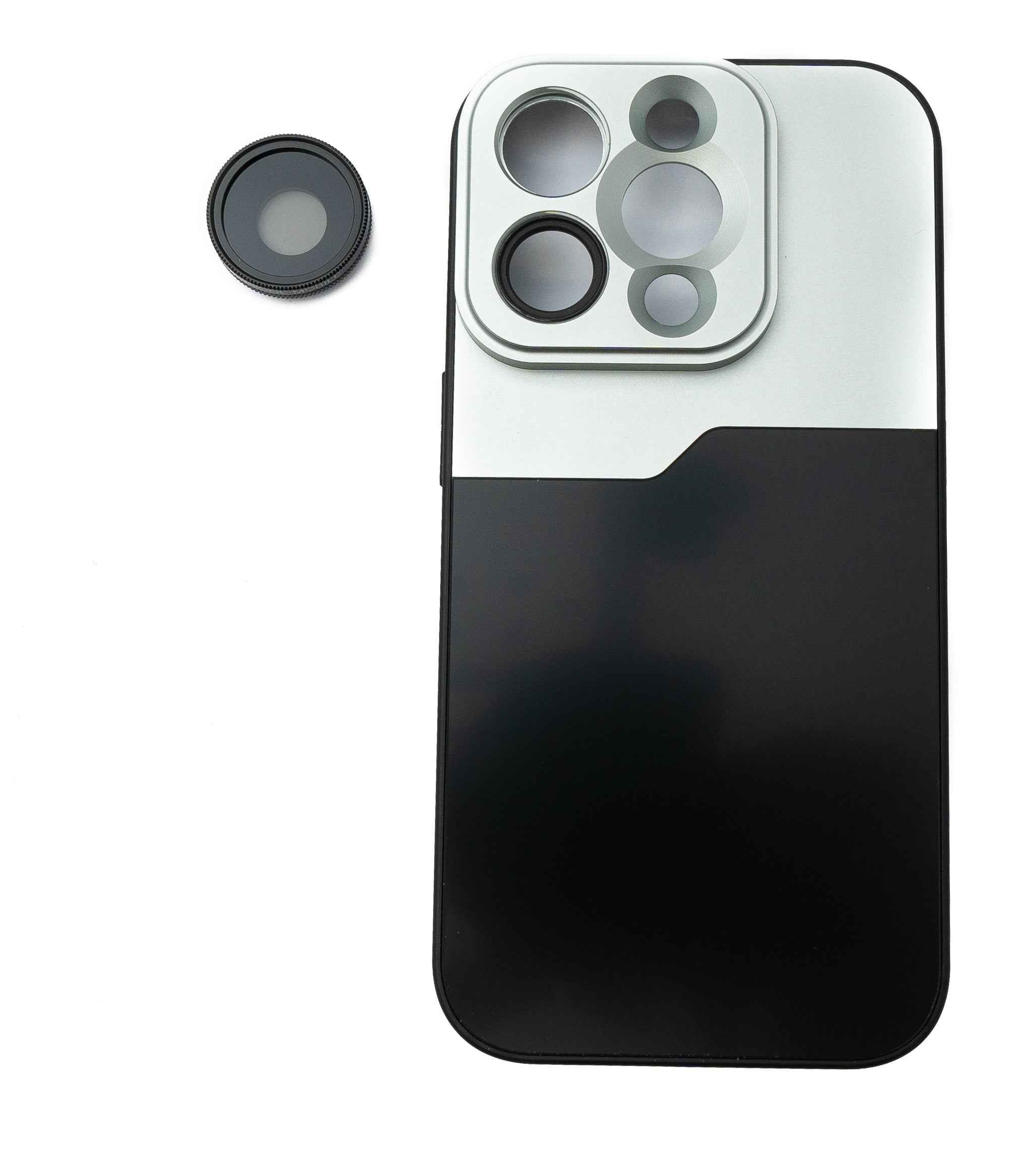 SYSTEM-S CPL Filter Circular Polarizer Linse mit Hülle in Schwarz für iPhone 14 Pro