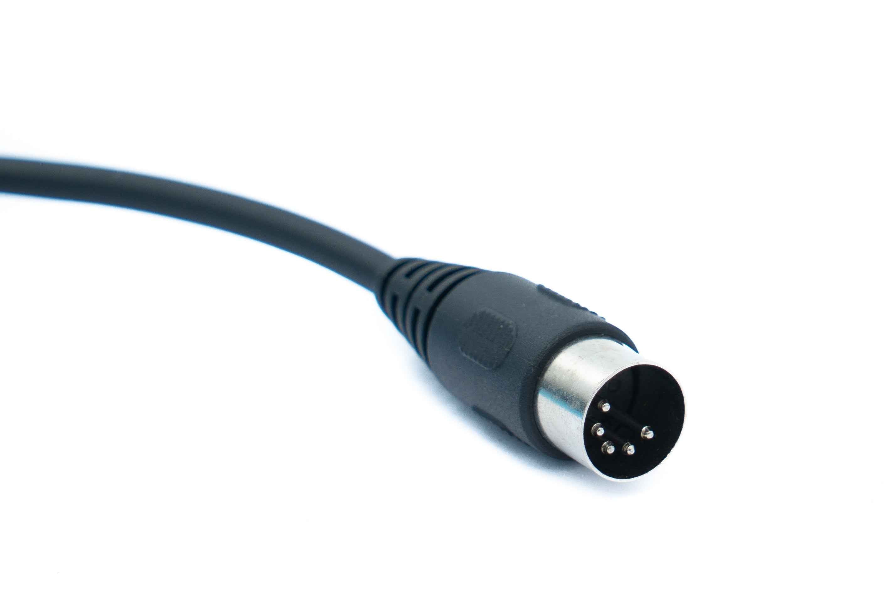 SYSTEM-S DIN Y Kabel 50 cm 5 polig Stecker zu 2x Buchse Stereo MIDI in Schwarz