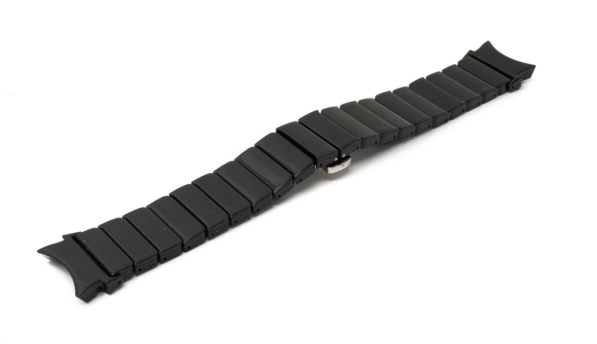 SYSTEM-S Armband 20 mm aus PC für Samsung Galaxy Watch 5 4 Smartwatch in Schwarz