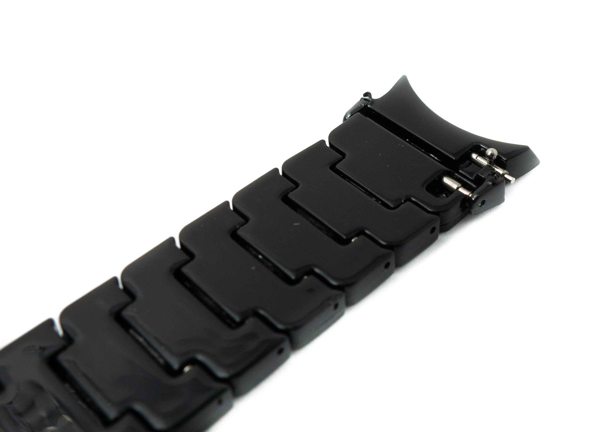 SYSTEM-S Armband 20 mm aus PC für Samsung Galaxy Watch 5 4 Smartwatch in Schwarz