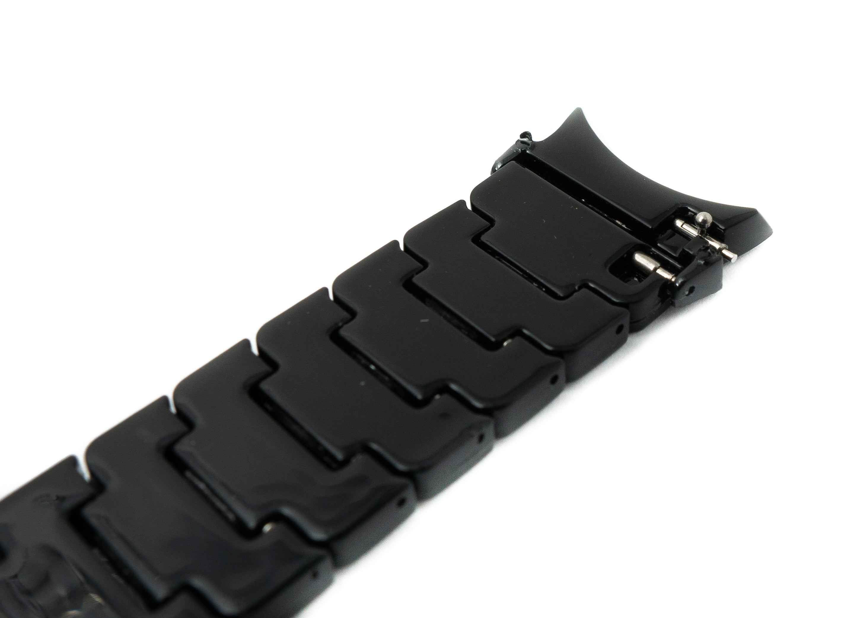 SYSTEM-S Armband 20 mm aus PC für Samsung Galaxy Watch 5 4 Smartwatch in Schwarz