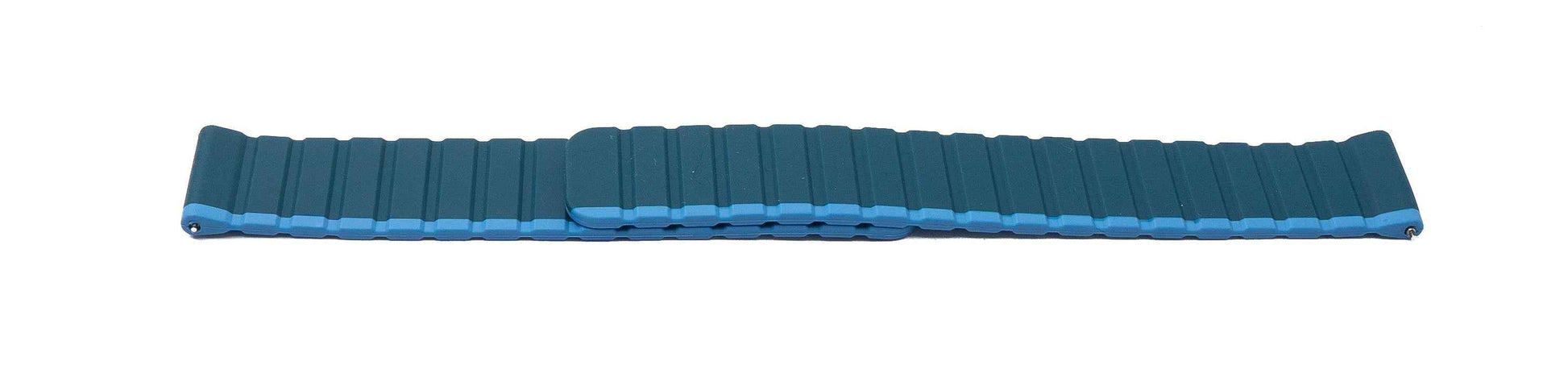 SYSTEM-S Armband 20 mm aus Silikon magnetisch für Samsung Galaxy Watch 5 4 in Blau