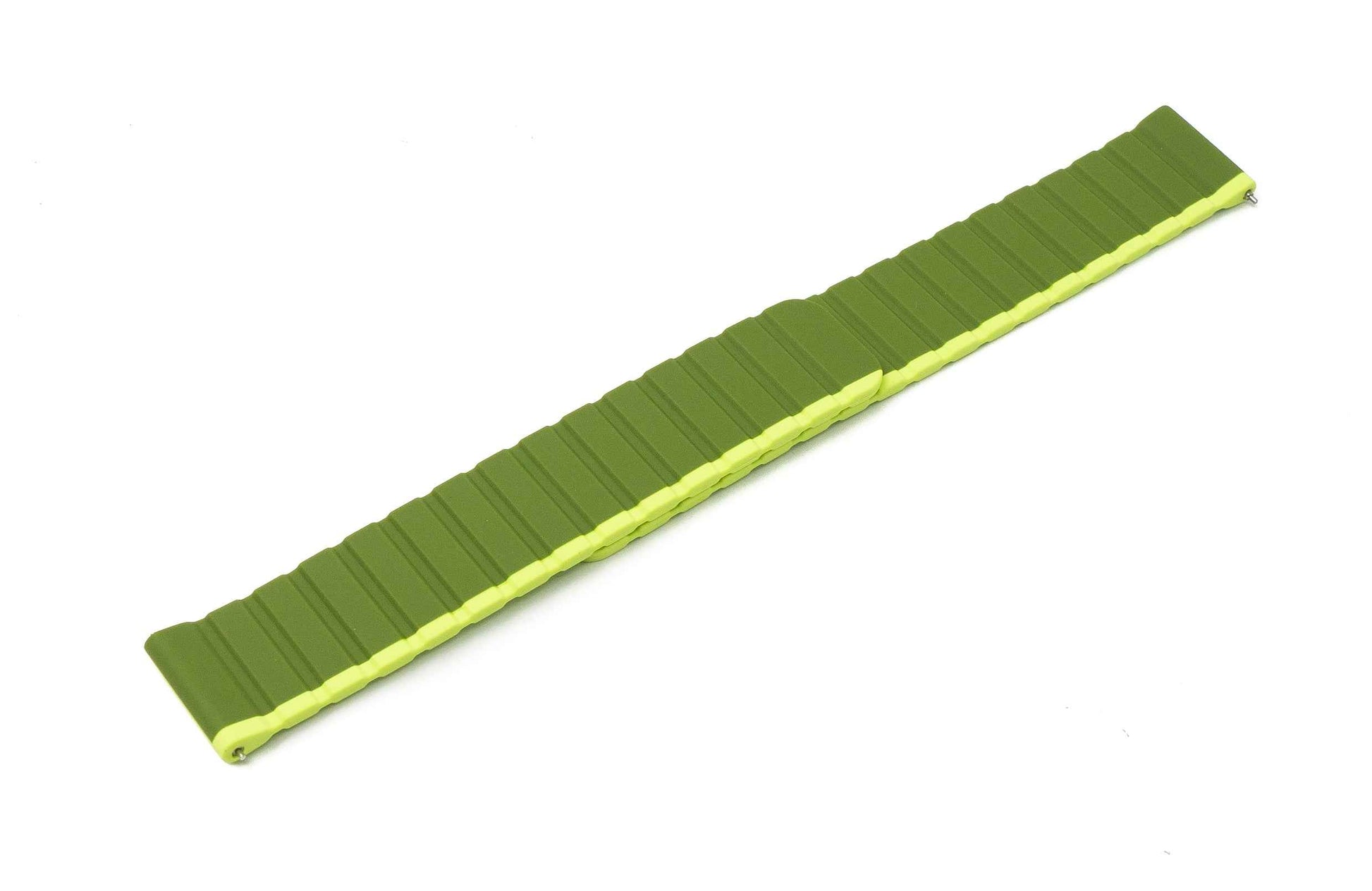 SYSTEM-S Armband 20 mm aus Silikon magnetisch für Samsung Galaxy Watch 5 4 in Grün