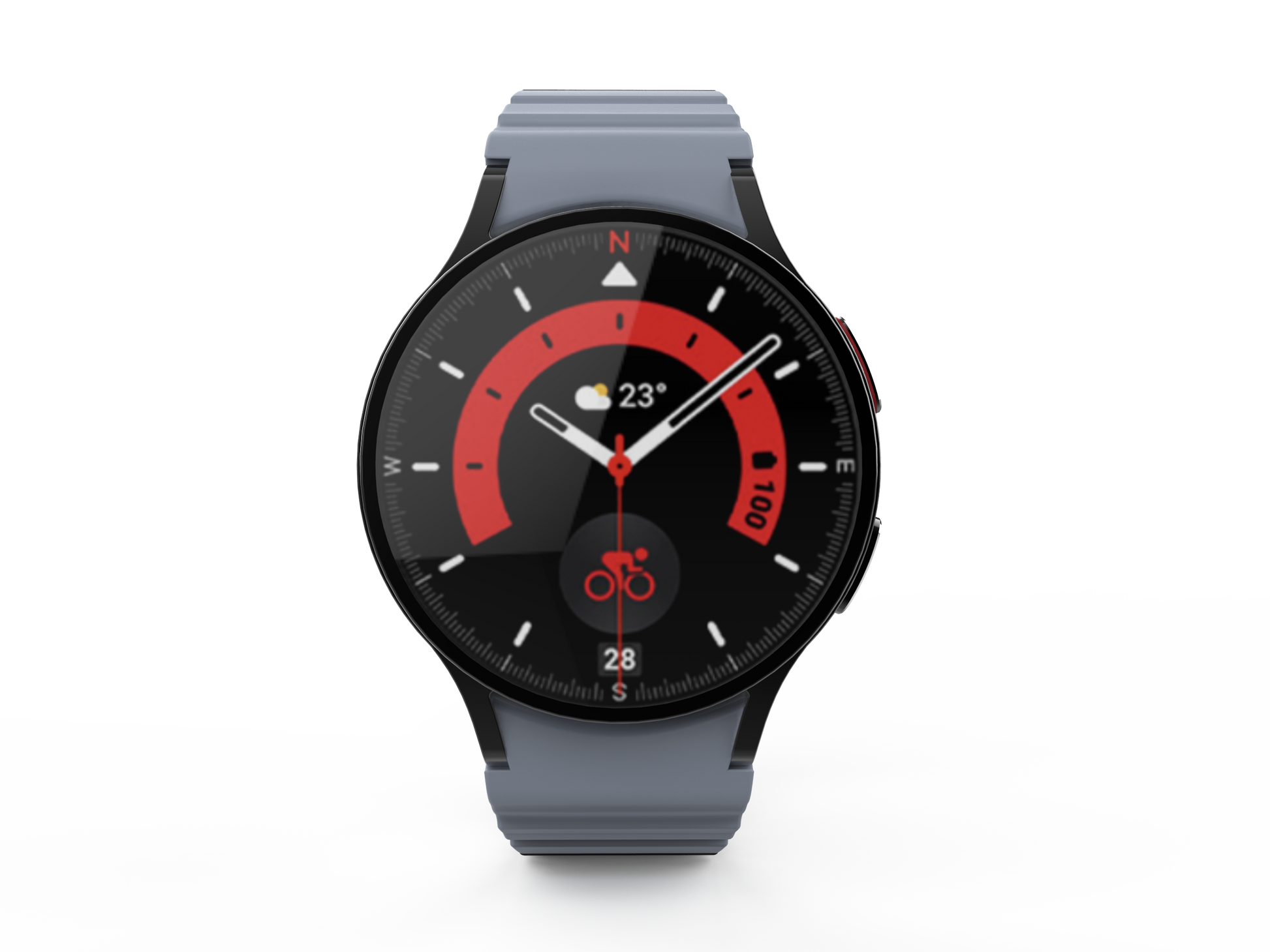 SYSTEM-S Armband 20 mm aus Silikon magnetisch für Samsung Galaxy Watch 5 4 in Schwarz