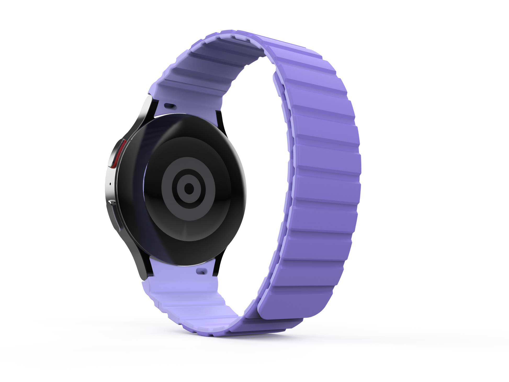 SYSTEM-S Armband 20 mm aus Silikon magnetisch für Samsung Galaxy Watch 5 4 in Lila