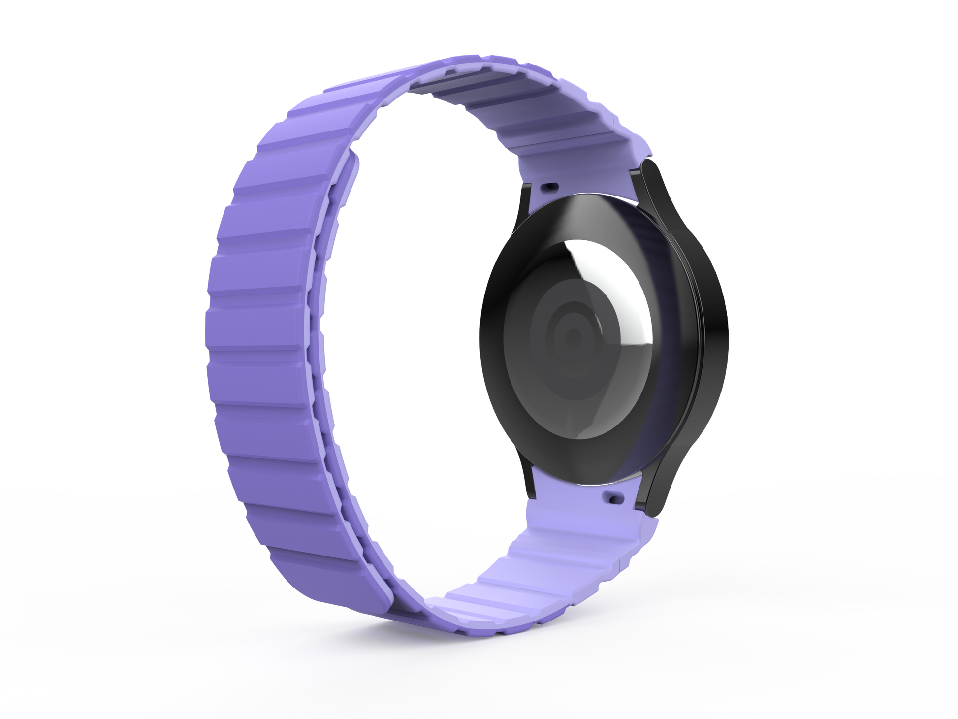 SYSTEM-S Armband 20 mm aus Silikon magnetisch für Samsung Galaxy Watch 5 4 in Lila