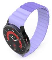 SYSTEM-S Armband 20 mm aus Silikon magnetisch für Samsung Galaxy Watch 5 4 in Lila