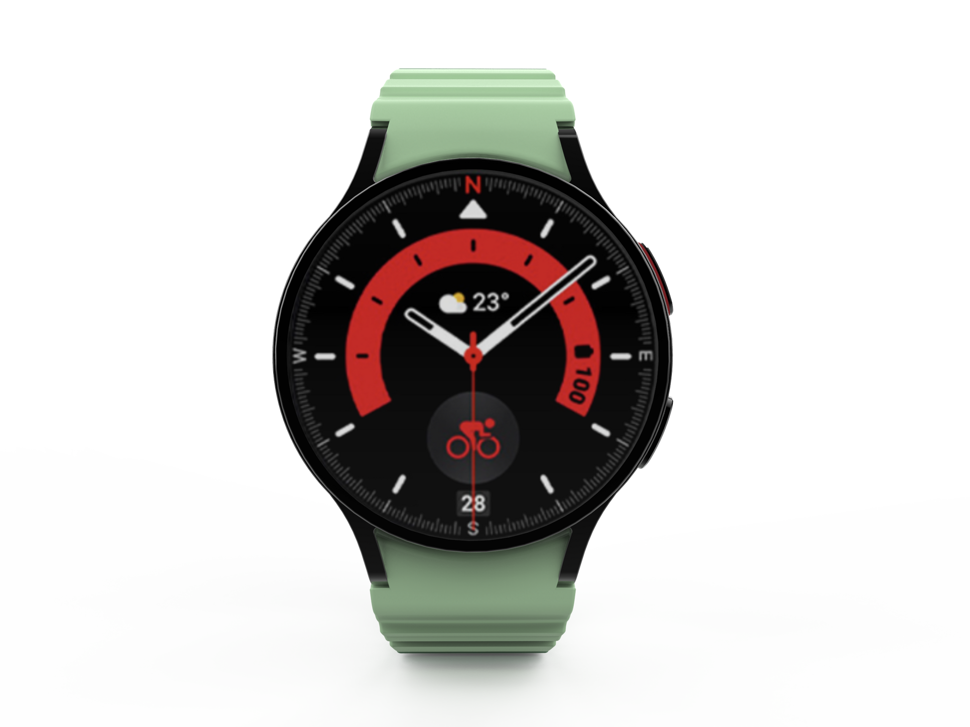 SYSTEM-S Armband 20 mm aus Silikon magnetisch für Samsung Galaxy Watch 5 4 in Grün