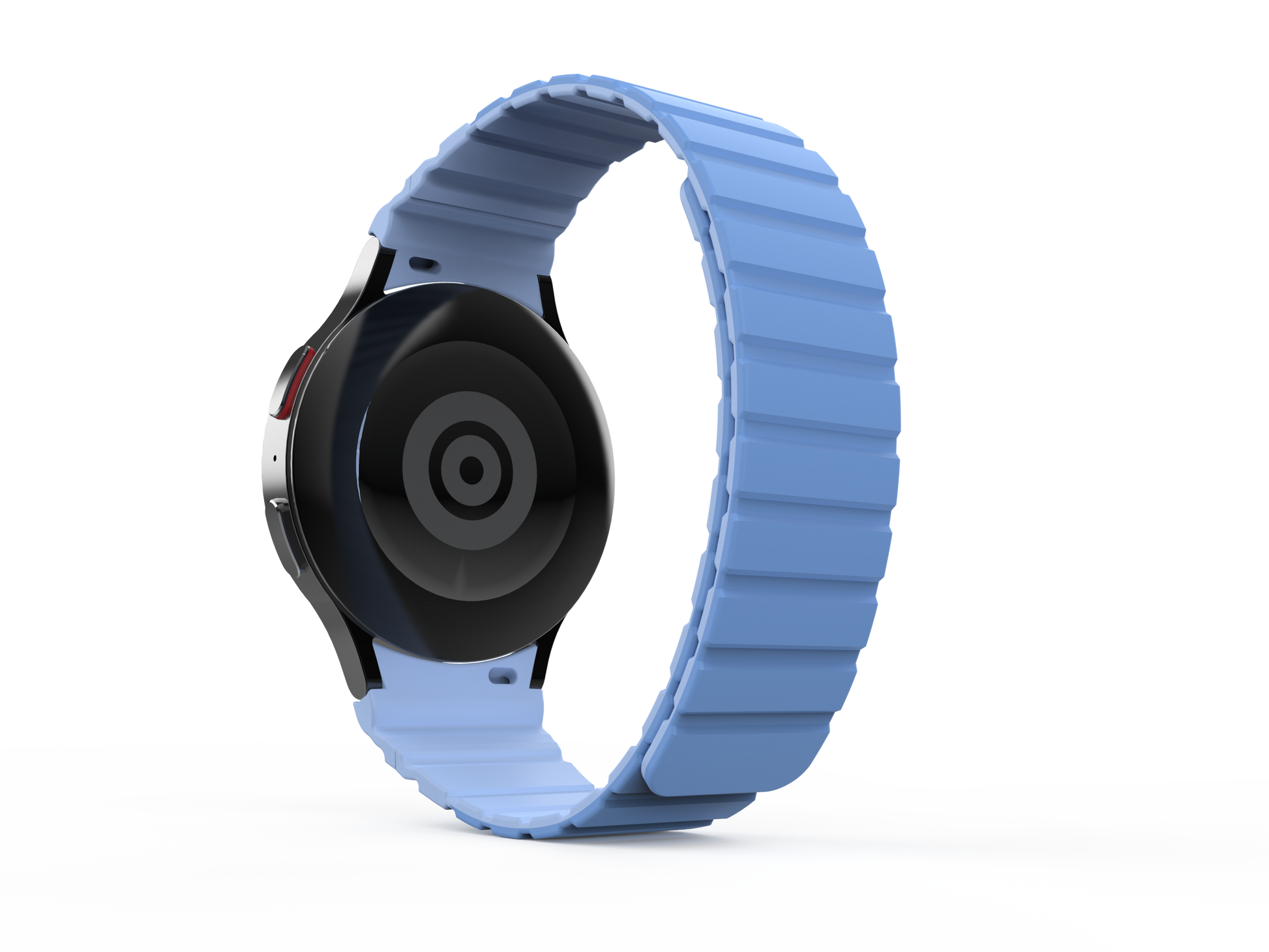 SYSTEM-S Armband 20 mm aus Silikon magnetisch für Samsung Galaxy Watch 5 4 in Blau