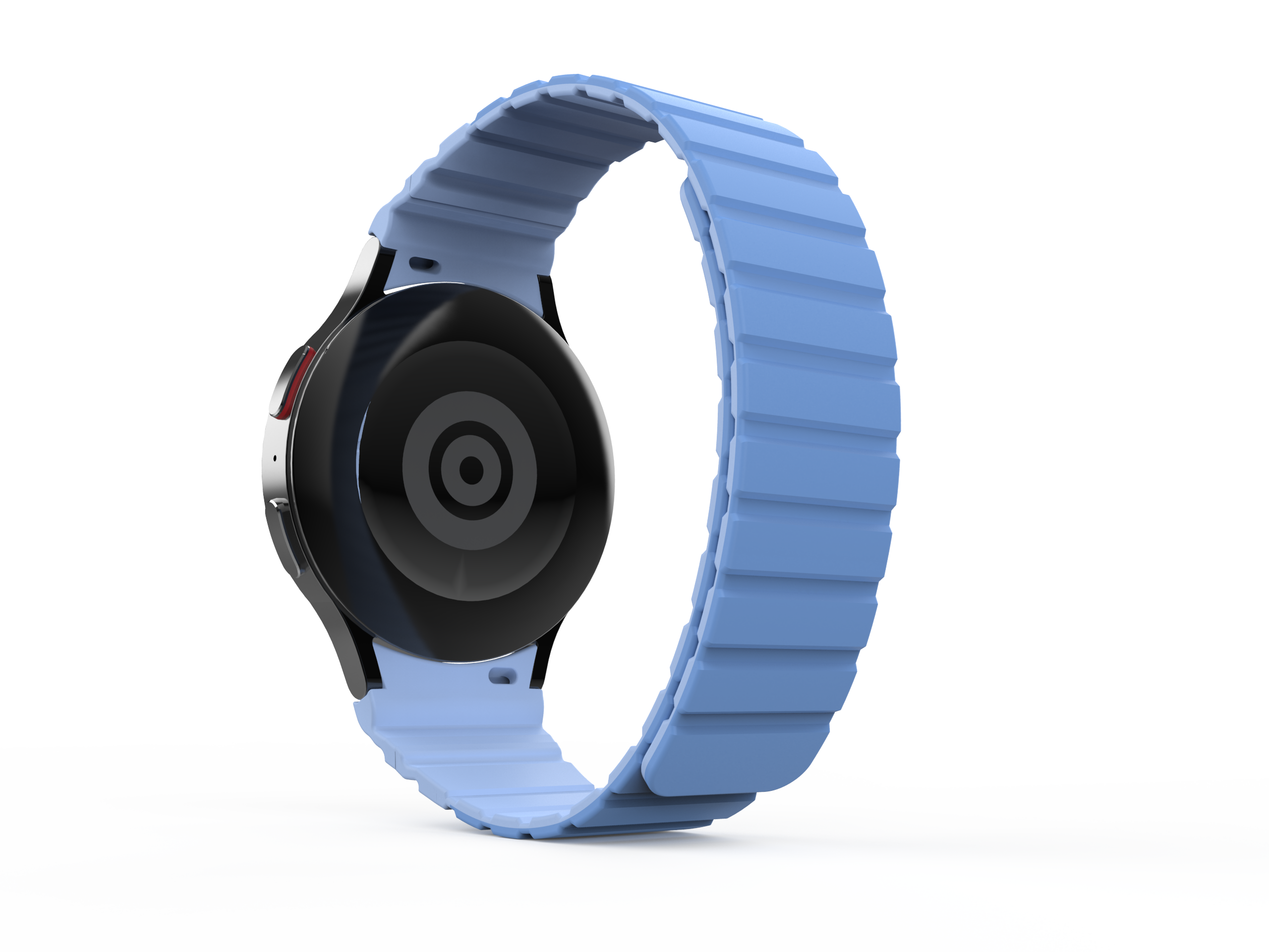 SYSTEM-S Armband 20 mm aus Silikon magnetisch für Samsung Galaxy Watch 5 4 in Blau