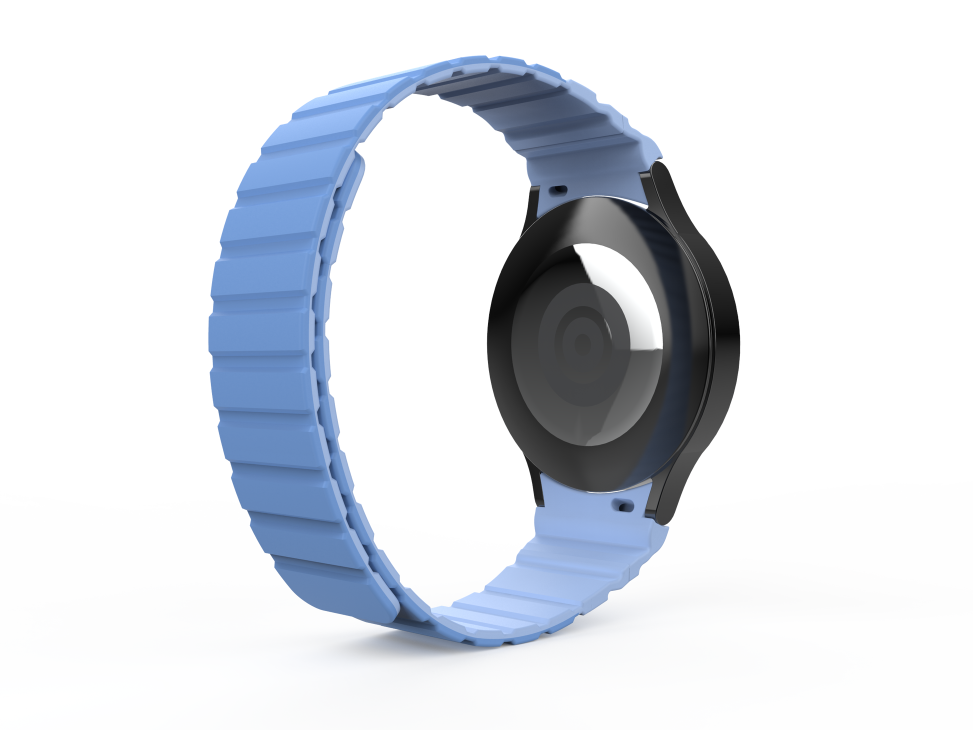 SYSTEM-S Armband 20 mm aus Silikon magnetisch für Samsung Galaxy Watch 5 4 in Blau
