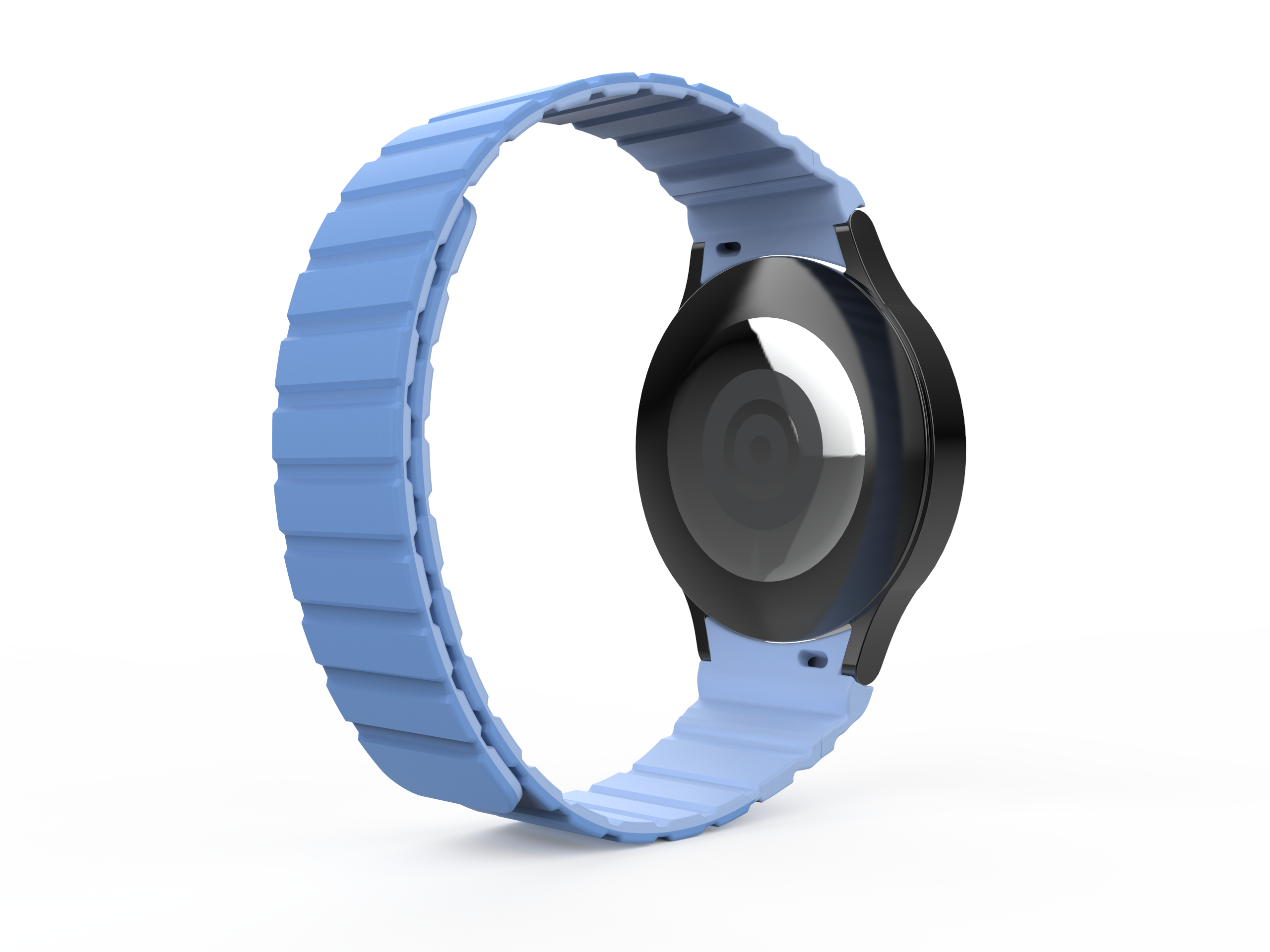 SYSTEM-S Armband 20 mm aus Silikon magnetisch für Samsung Galaxy Watch 5 4 in Blau