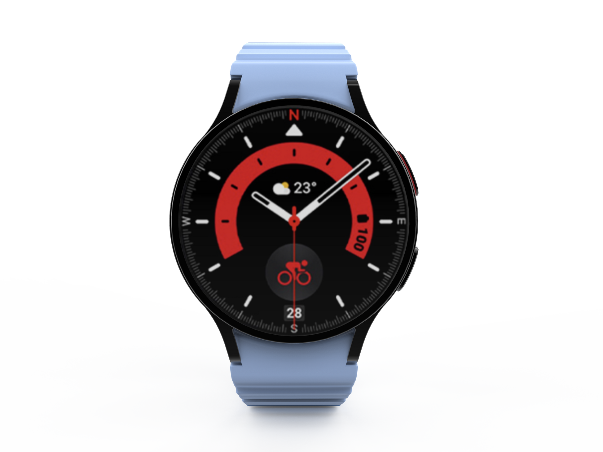 SYSTEM-S Armband 20 mm aus Silikon magnetisch für Samsung Galaxy Watch 5 4 in Blau