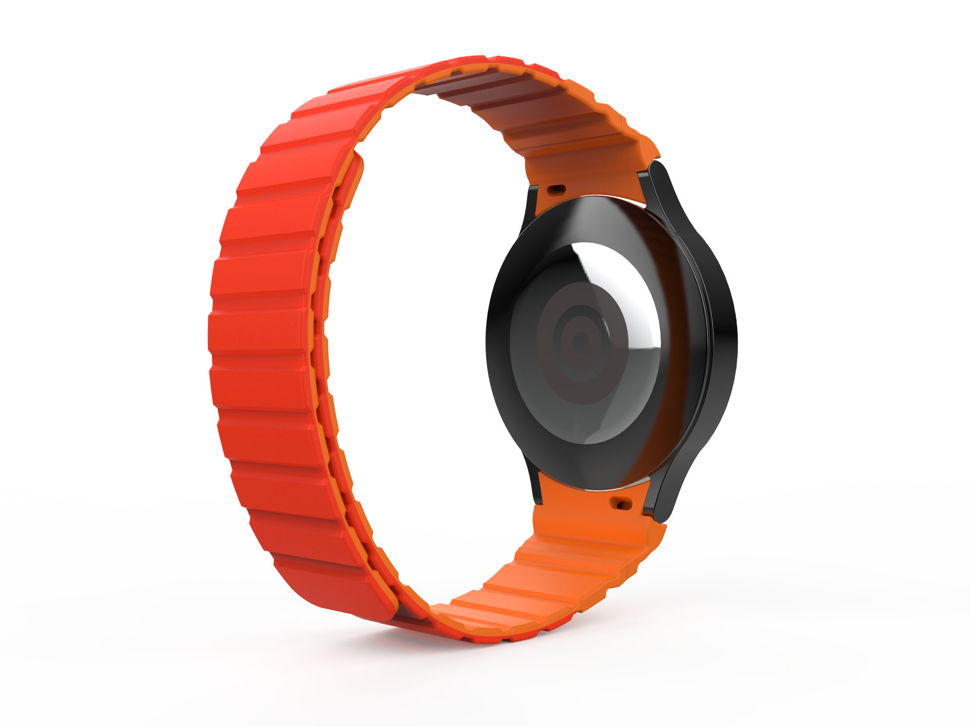 SYSTEM-S Armband 20 mm aus Silikon magnetisch für Samsung Galaxy Watch 5 4 in Rot