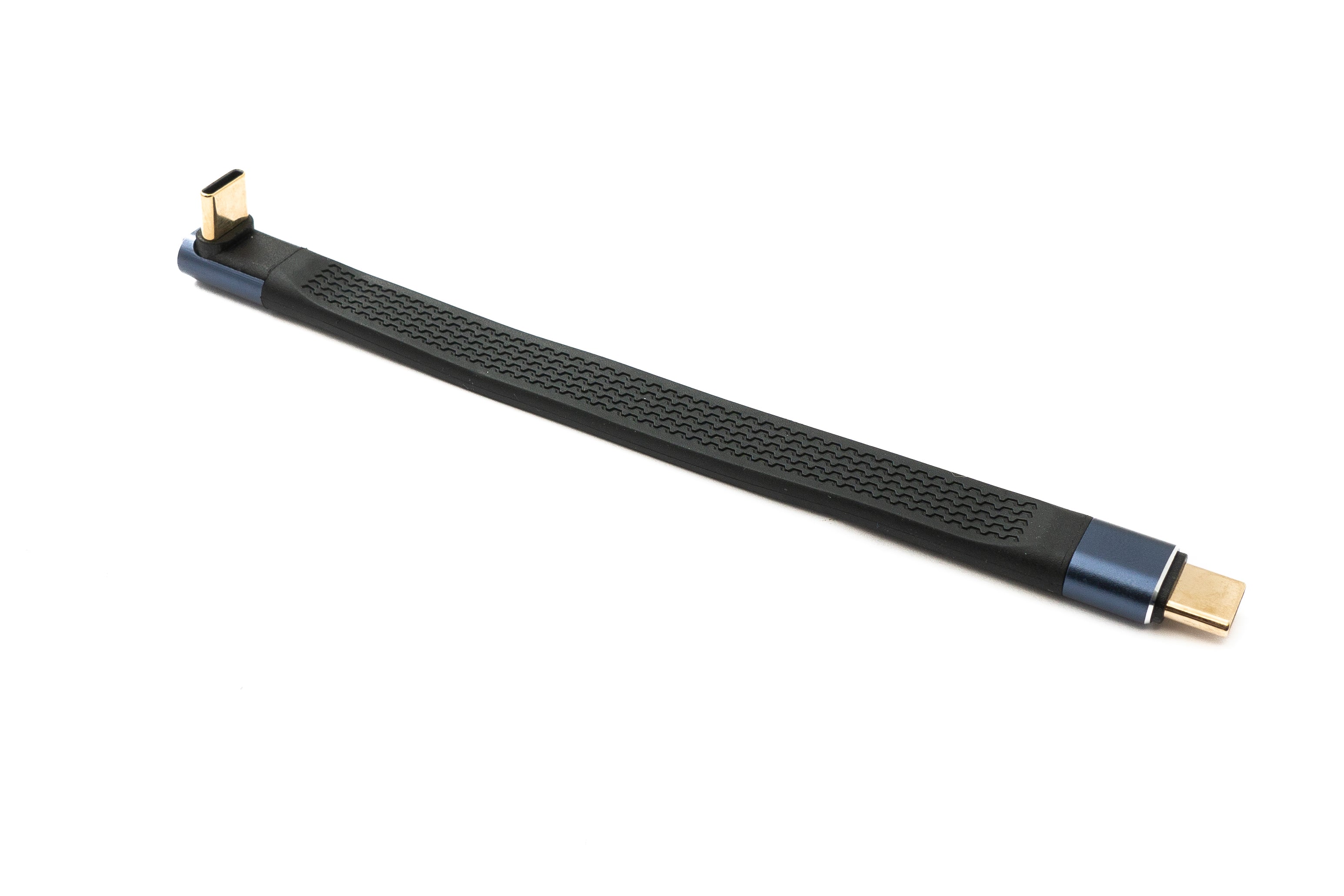 USB 4.0 Kabel Typ C Stecker zu Stecker 10 cm flach 40 Gbit/s 240 W Aluminium