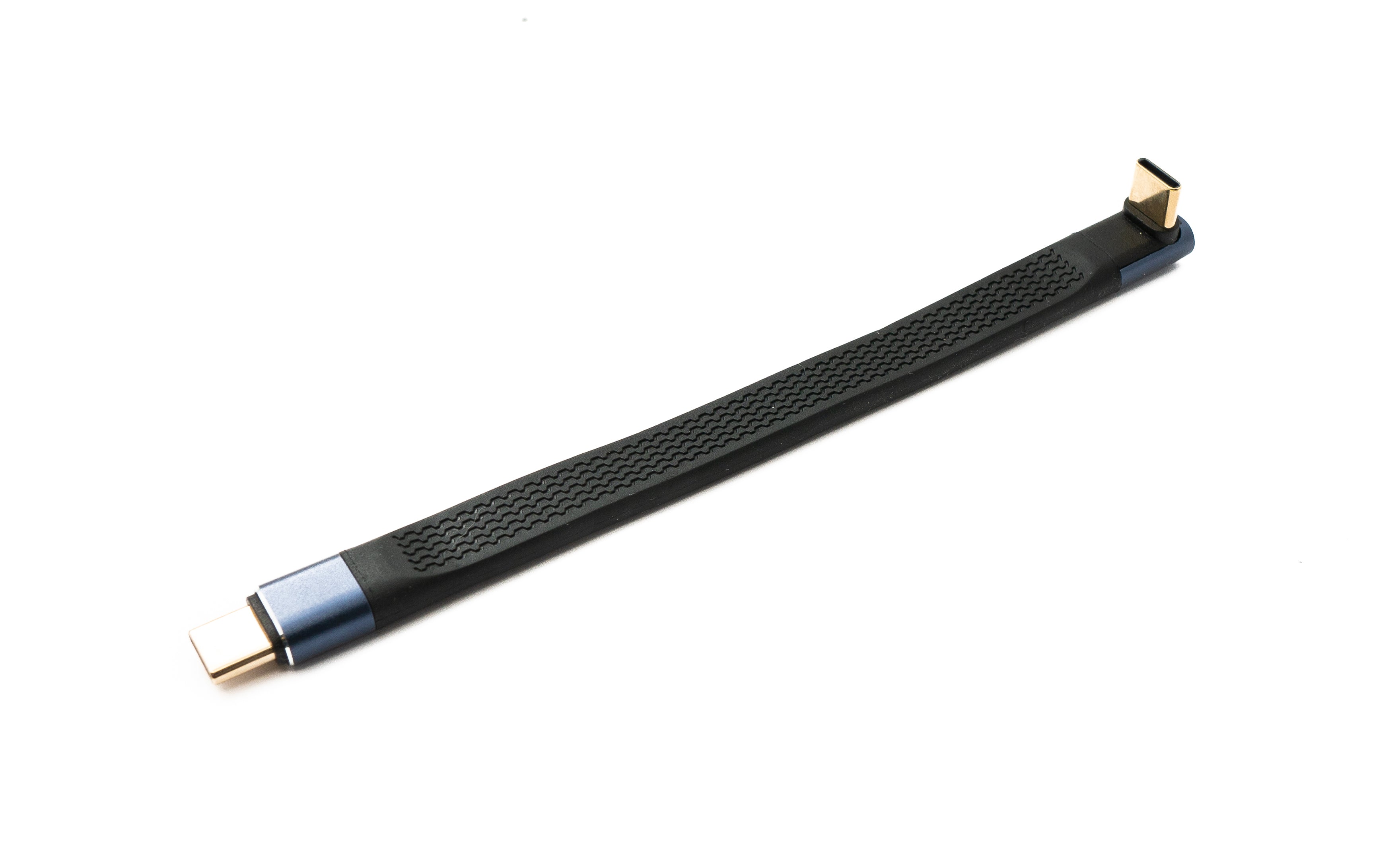 USB 4.0 Kabel Typ C Stecker zu Stecker 10 cm flach 40 Gbit/s 240 W Aluminium
