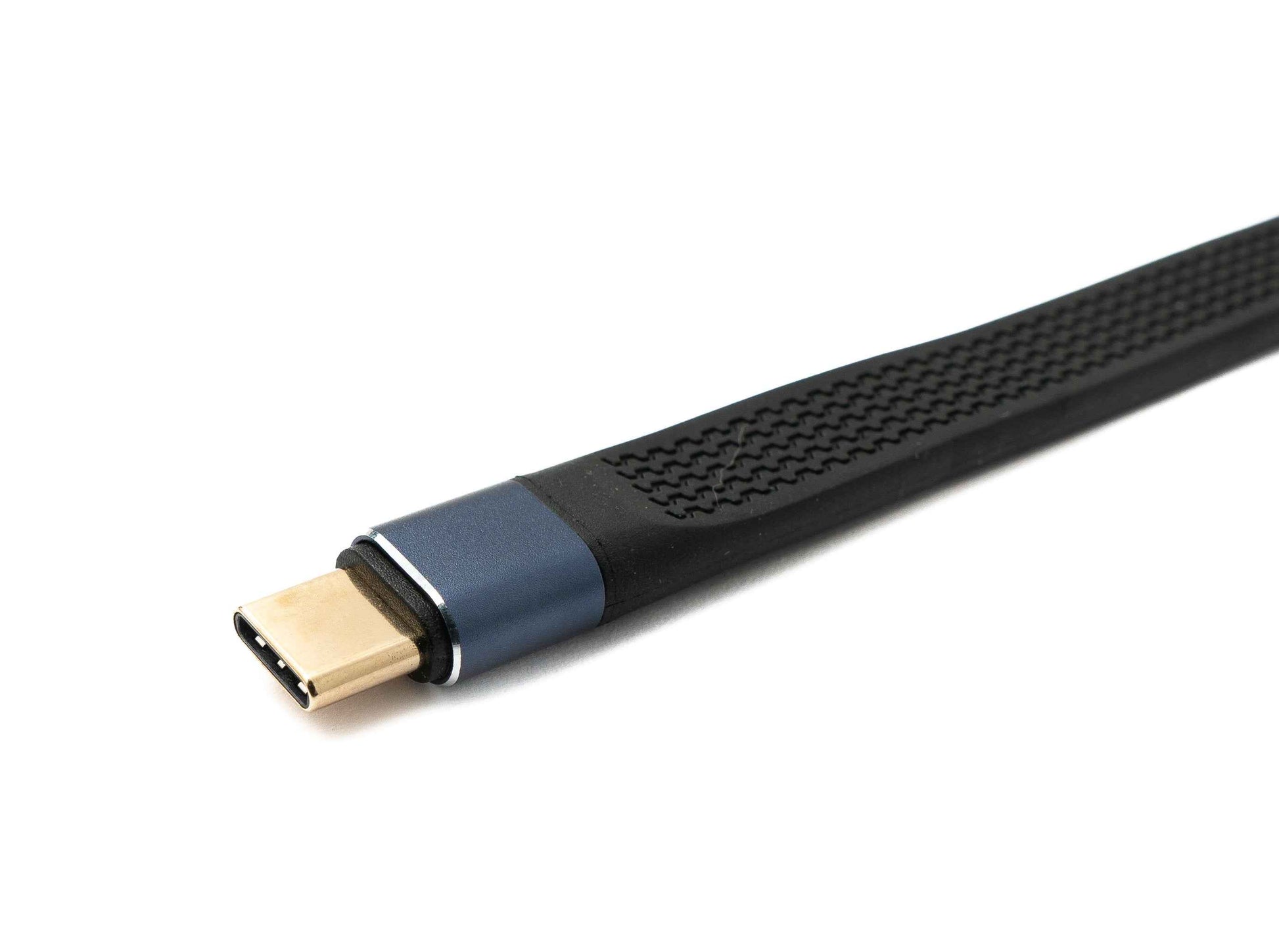 SYSTEM-S USB4 USB 10 cm Kabel Typ C Stecker zu Stecker Winkel flach 40 Gbit/s 240 W USB 4
