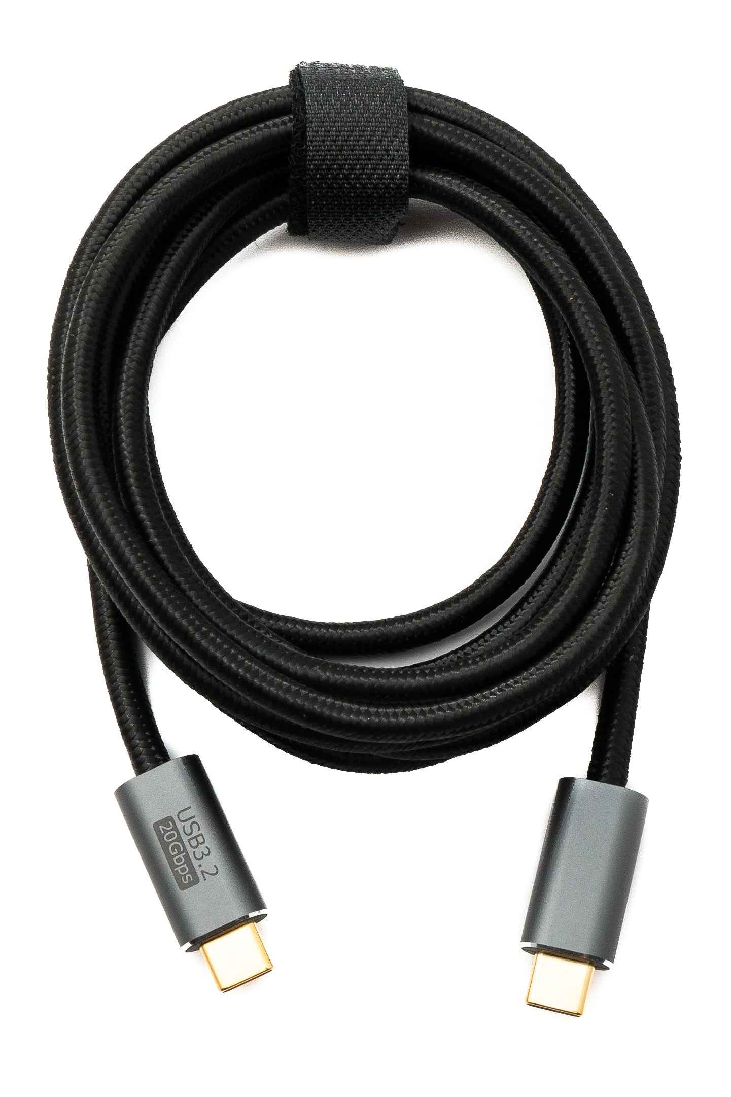SYSTEM-S USB 3.2 Gen 2 2 m Kabel Typ C Stecker zu Stecker geflochten 20 Gbit/s 100 W