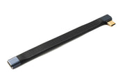 SYSTEM-S USB4 USB 10 cm Kabel Typ C Stecker zu Buchse Winkel flach 40 Gbit/s 240 W USB 4.0 Kabel