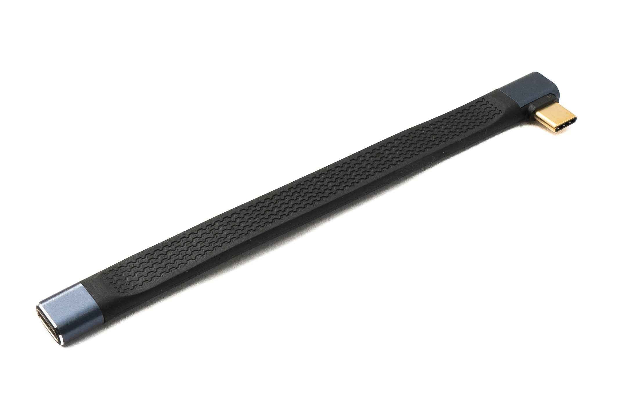 SYSTEM-S USB4 USB 10 cm Kabel Typ C Stecker zu Buchse Winkel flach 40 Gbit/s 240 W USB 4.0 Kabel