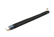 SYSTEM-S USB4 USB 10 cm Kabel Typ C Stecker zu Stecker Winkel flach 40 Gbit/s 240 W USB 4.0 Kabel