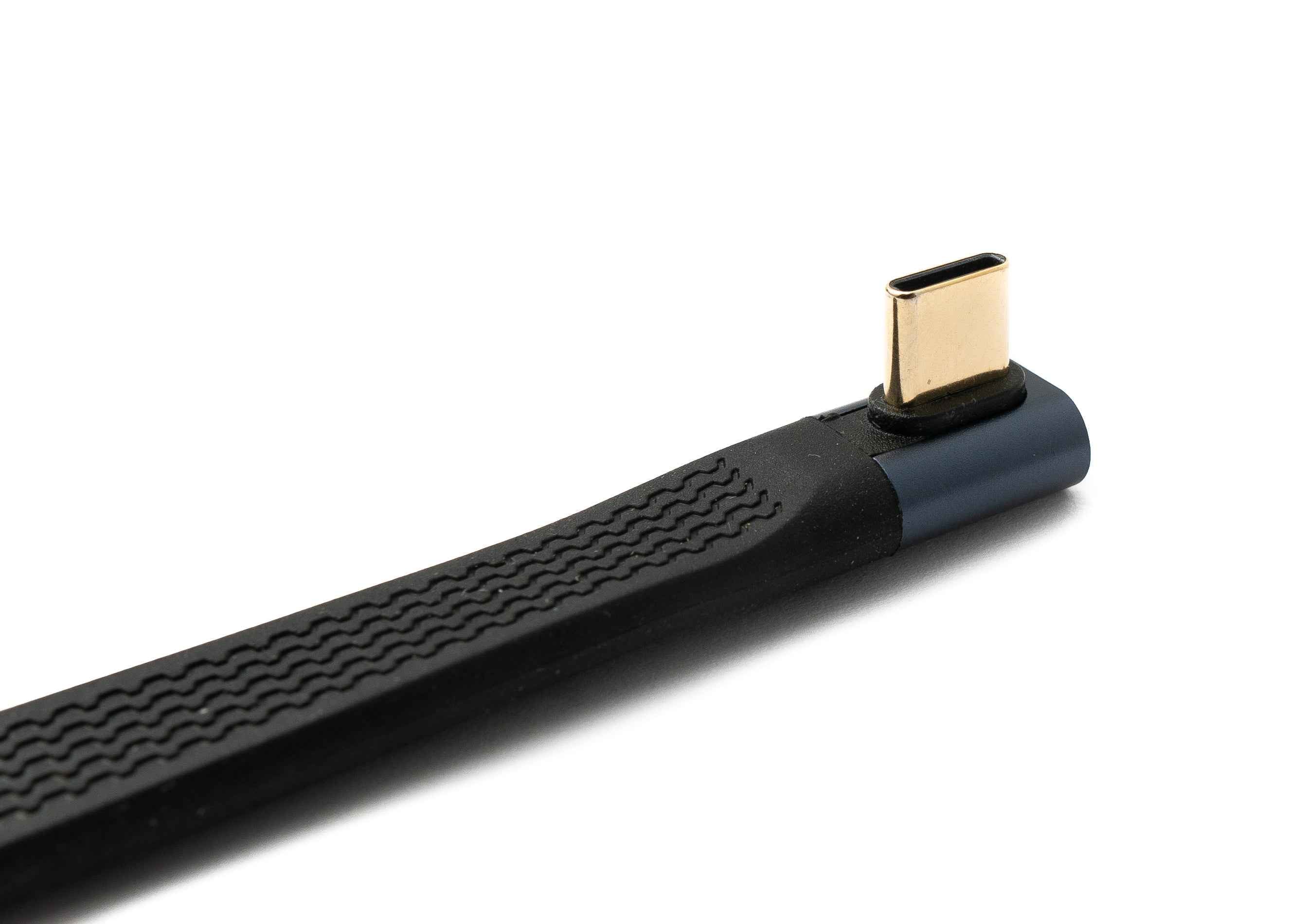 SYSTEM-S USB4 USB 10 cm Kabel Typ C Stecker zu Stecker Winkel flach 40 Gbit/s 240 W USB 4.0 Kabel