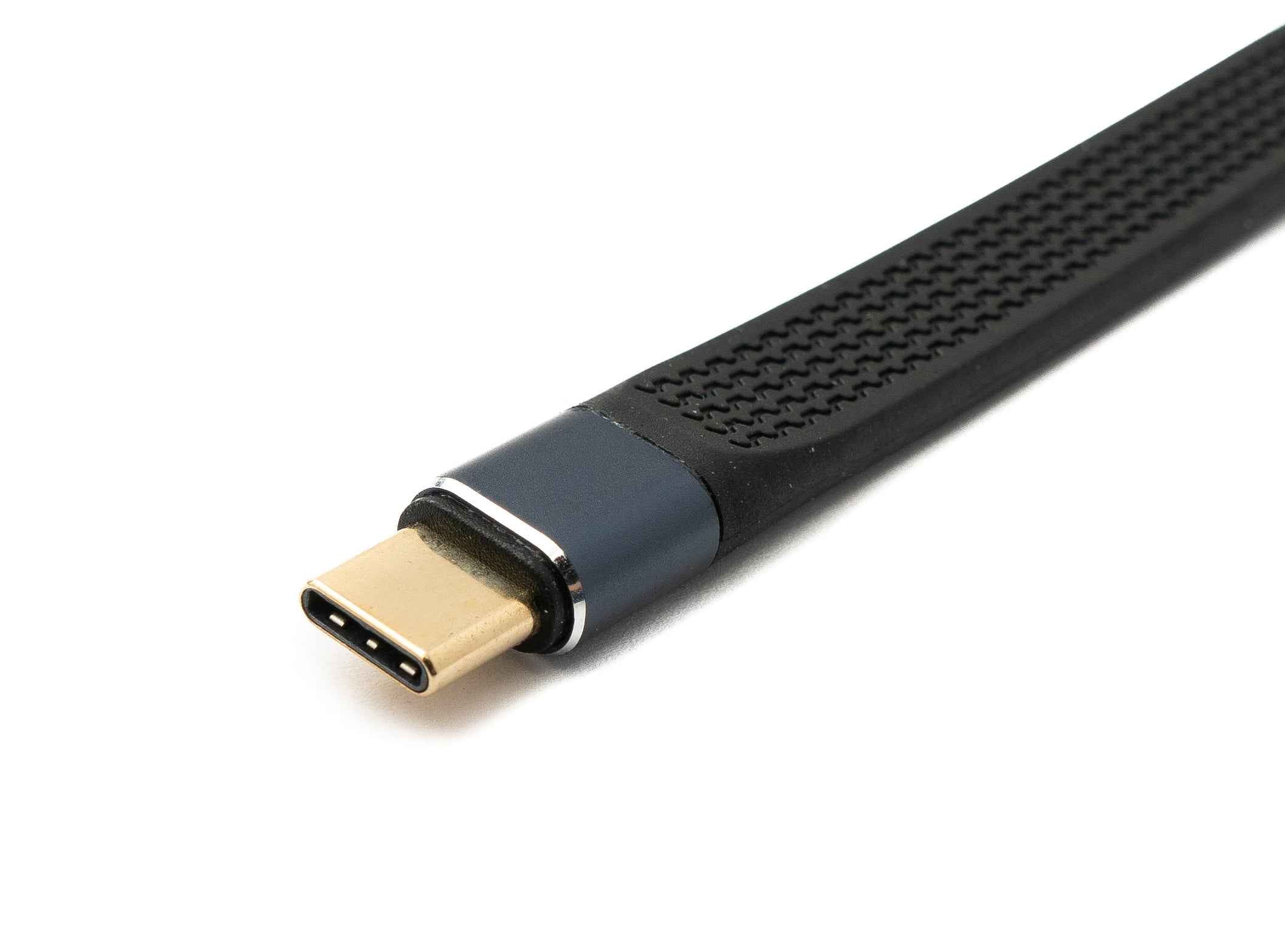 SYSTEM-S USB4 USB 10 cm Kabel Typ C Stecker zu Stecker Winkel flach 40 Gbit/s 240 W USB 4.0 Kabel