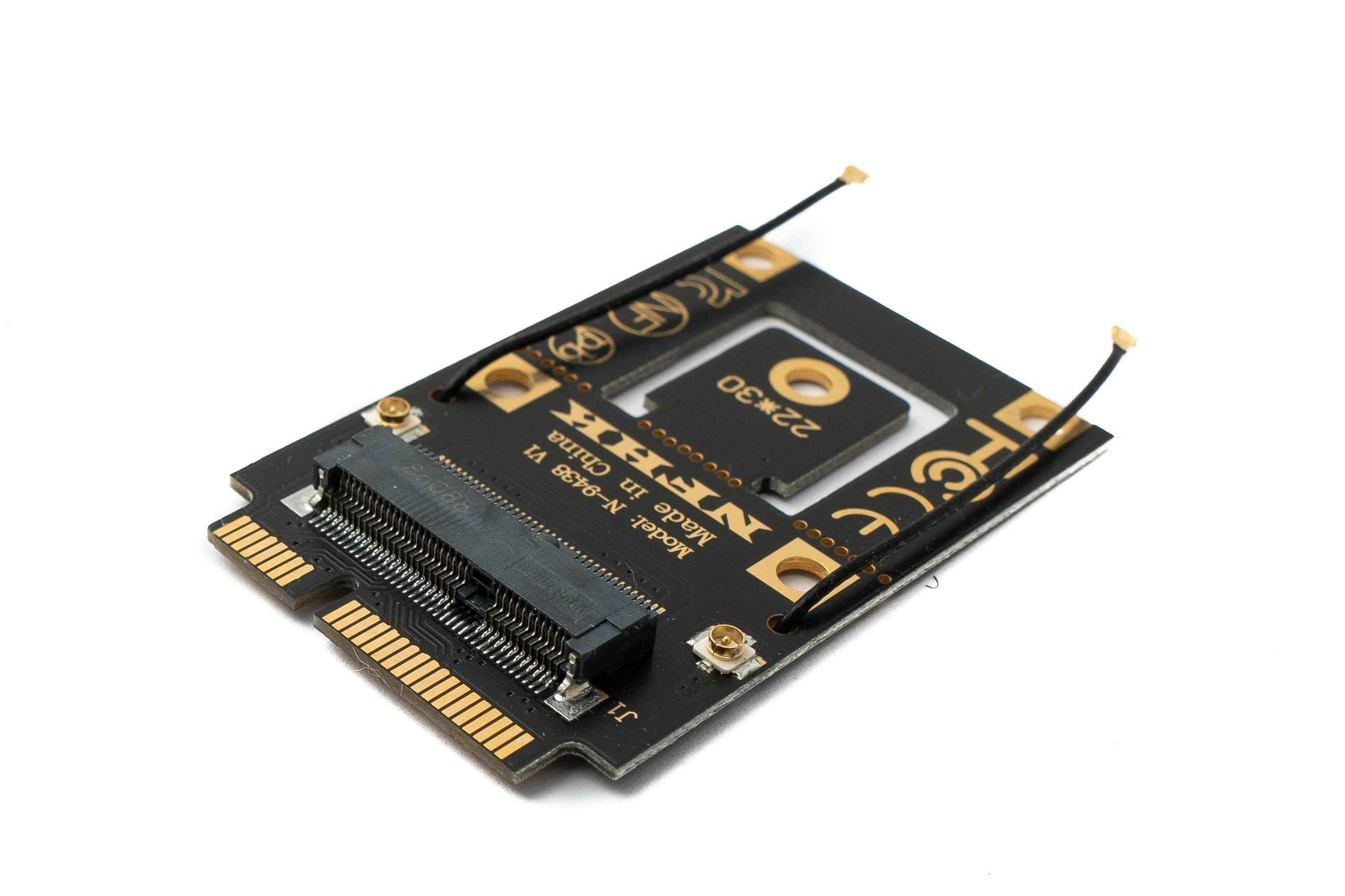 SYSTEM-S NGFF Adapter M.2 Key A zu Mini PCI E PCI Express Kabel für WLAN Bluetooth Karte