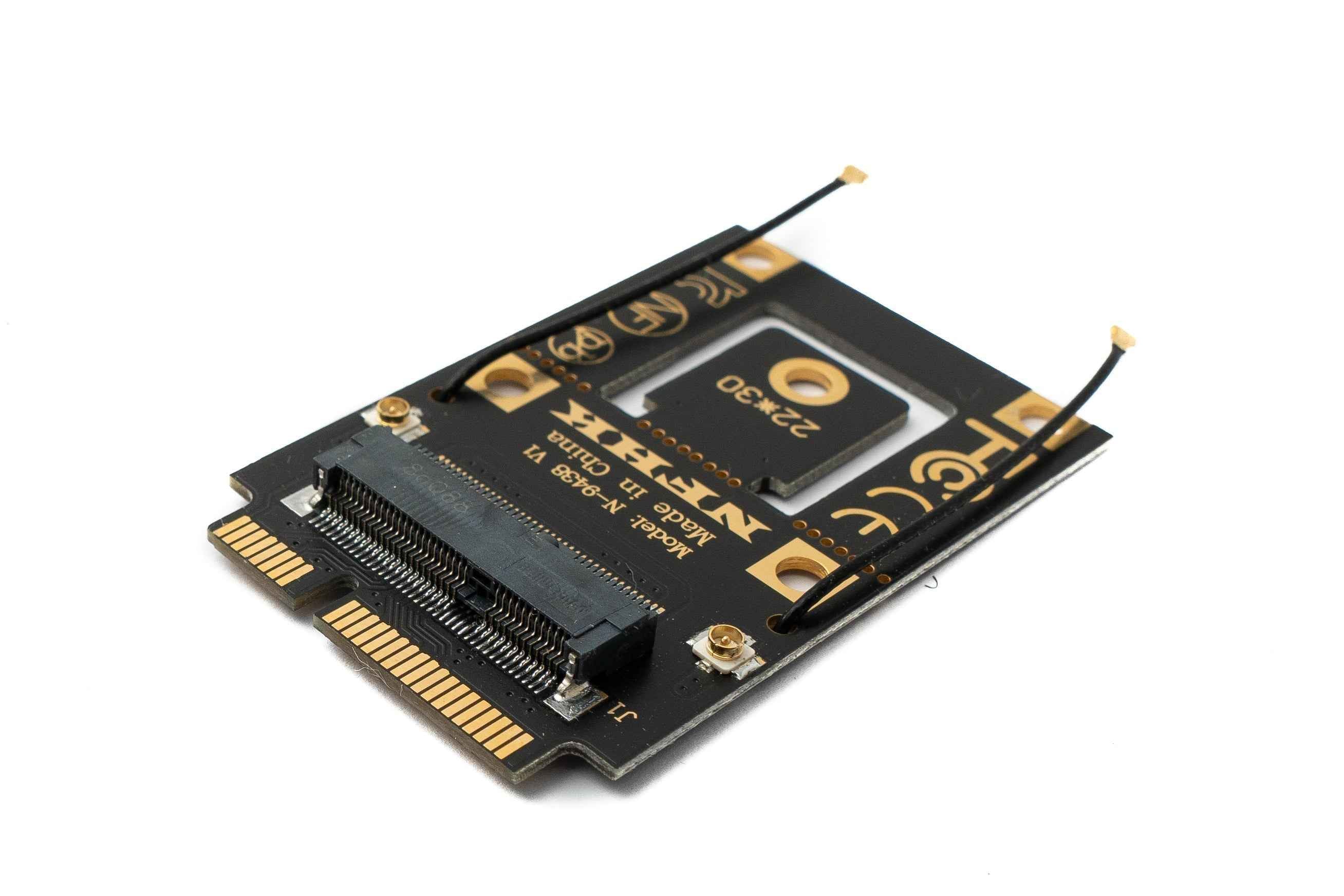 SYSTEM-S NGFF Adapter M.2 Key A zu Mini PCI E PCI Express Kabel für WLAN Bluetooth Karte