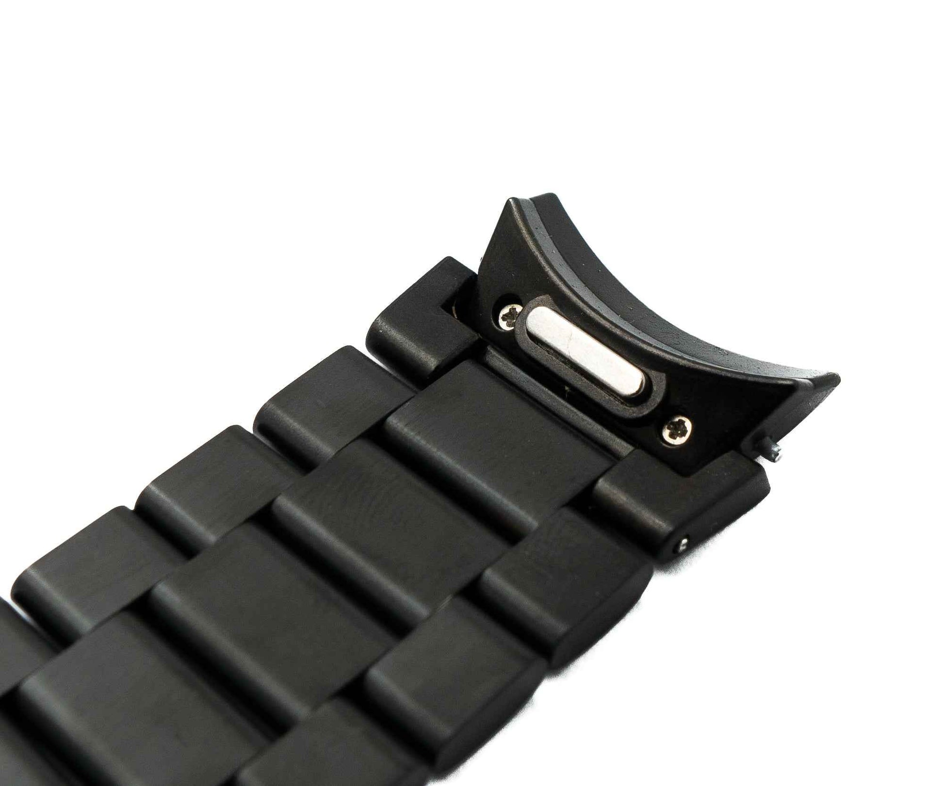SYSTEM-S Armband 22 mm aus Aluminium mit Faltschließe für Galaxy Watch 6 Classic Schwarz