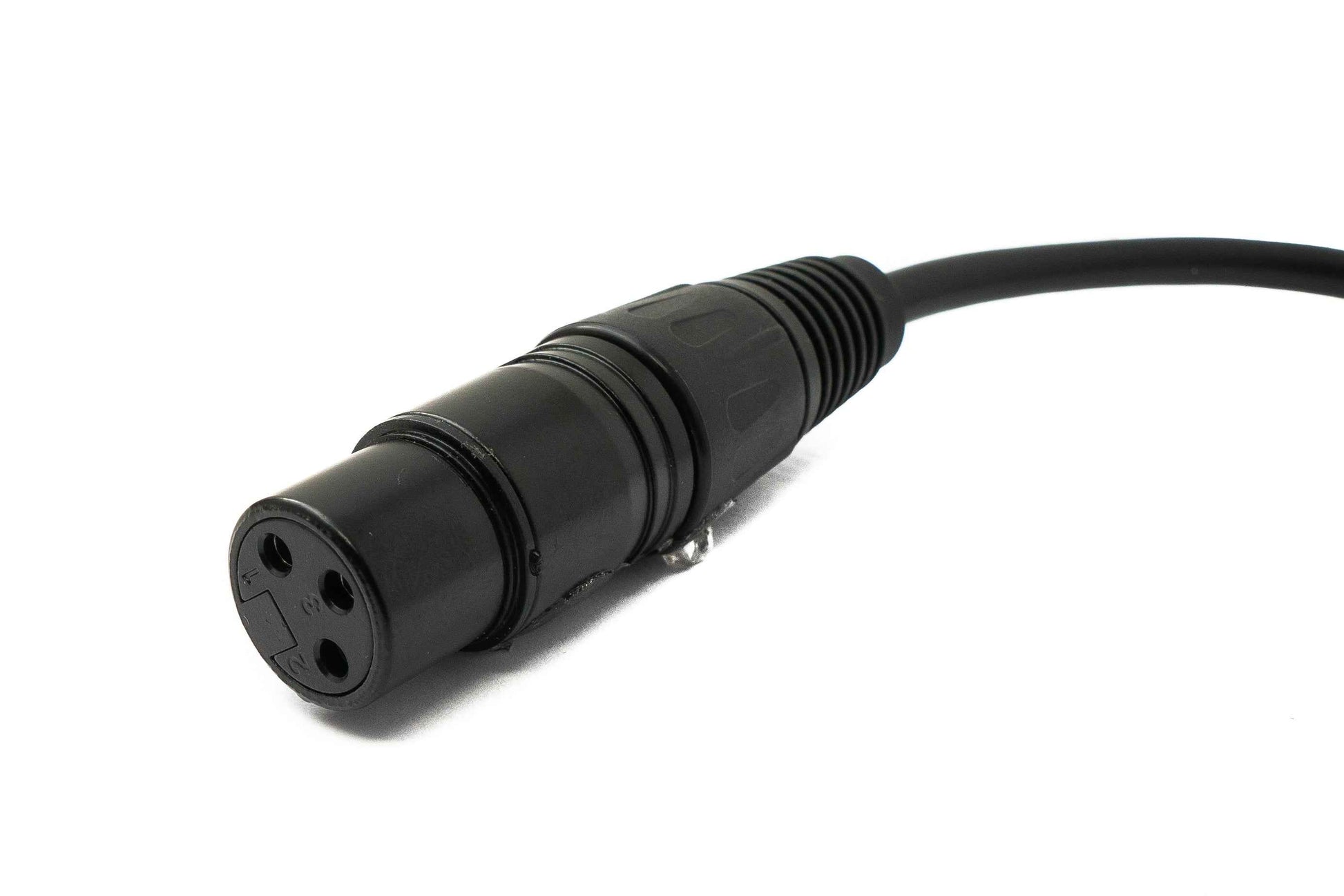 SYSTEM-S LAN Kabel 30 cm RJ45 Buchse zu XLR 3 Pin Buchse Schraube in Schwarz