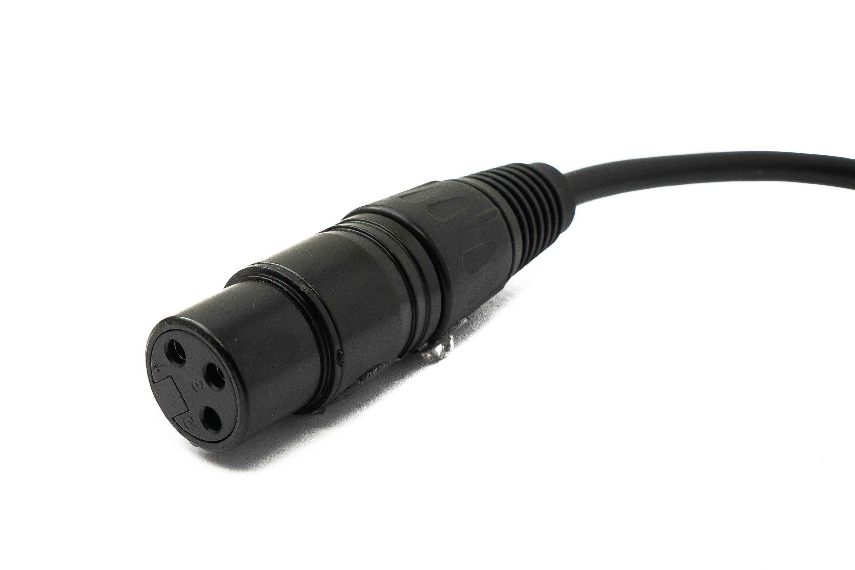 SYSTEM-S LAN Kabel 30 cm RJ45 Buchse zu XLR 3 Pin Buchse Schraube in Schwarz