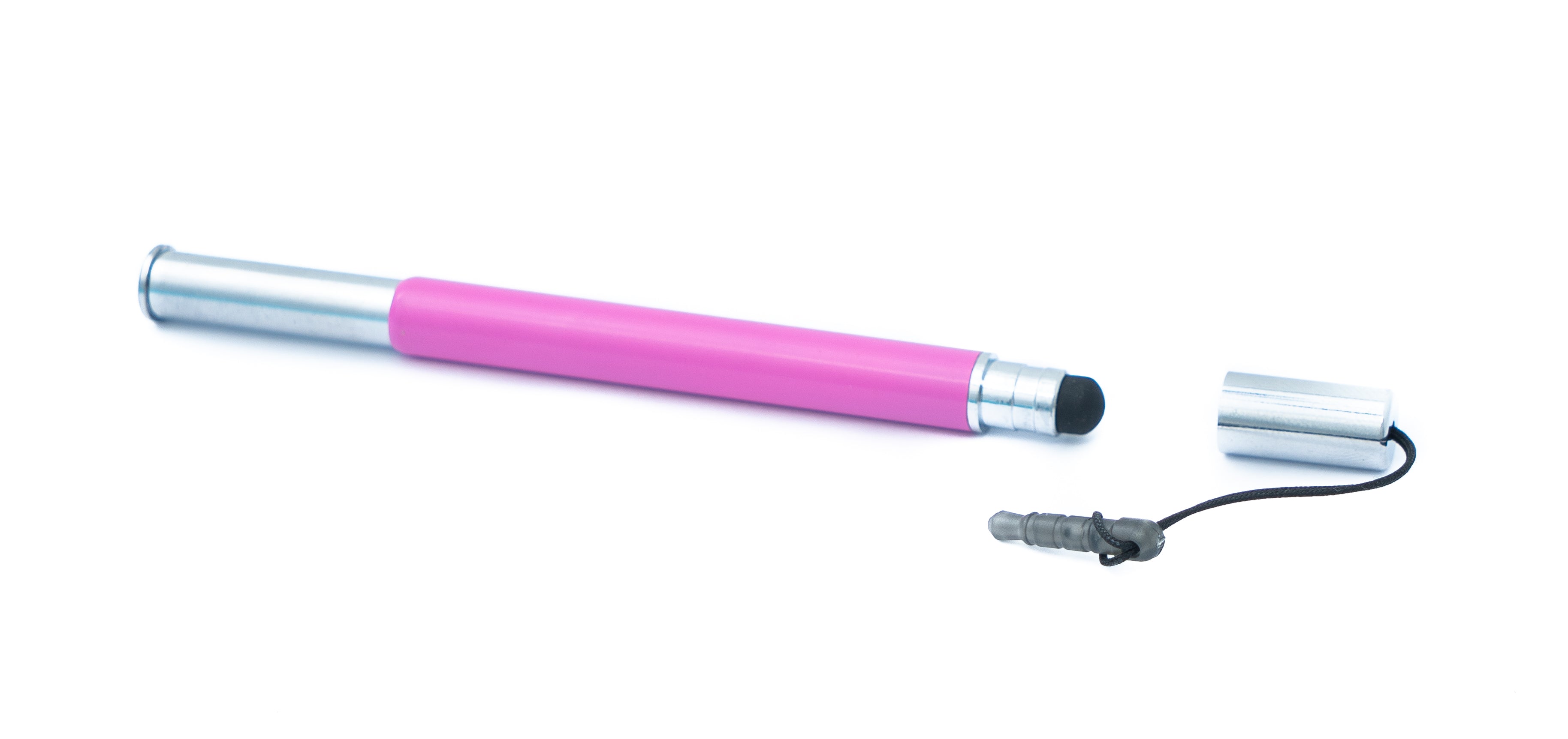 Touchpen Stylus aus Aluminium in Pink ausfahrbar 7,2-10 cm für Touchscreen