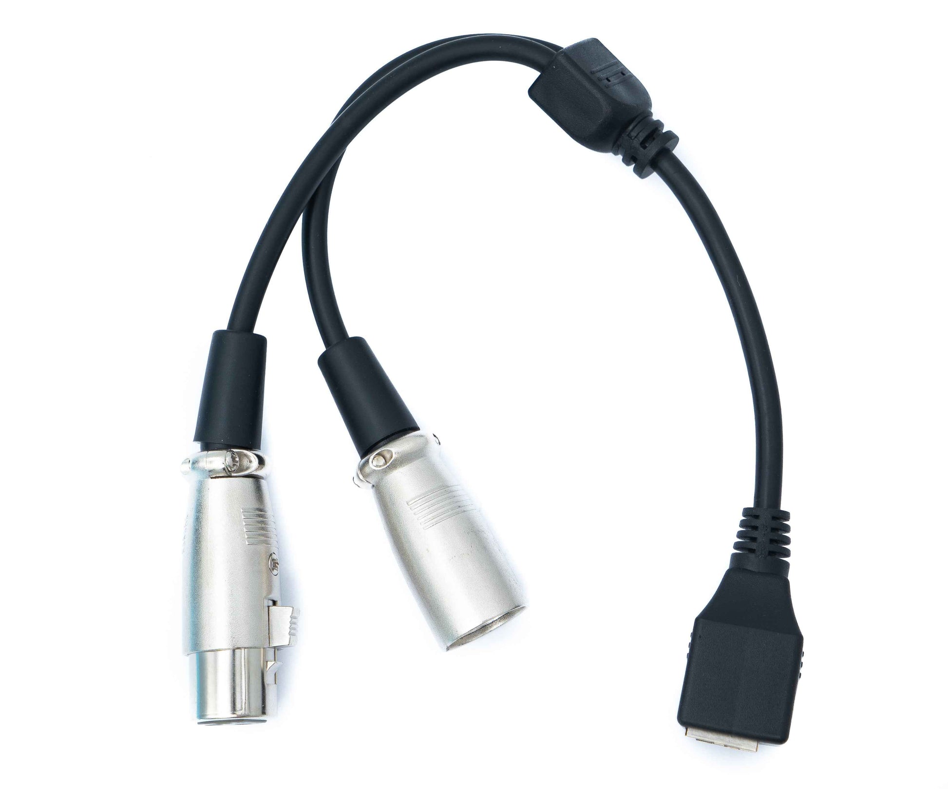 SYSTEM-S XLR Y Kabel 30 cm 2x 3 polig Buchse zu RJ45 Buchse in Schwarz