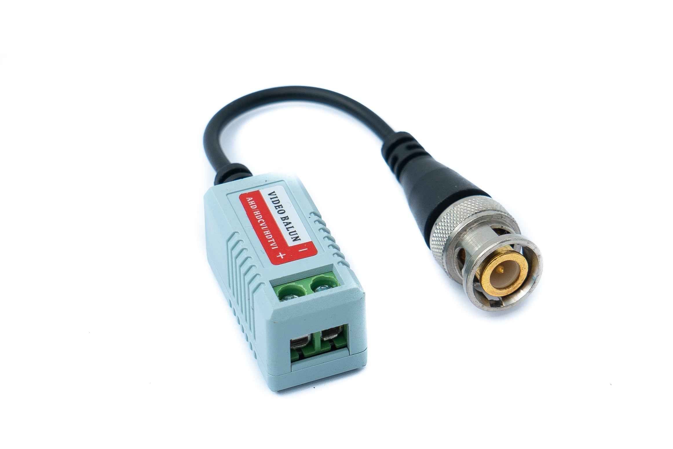 SYSTEM-S 2x UTP Kabel 10 cm Screw Lock zu BNC Stecker für HD Kameras Adapter in Schwarz