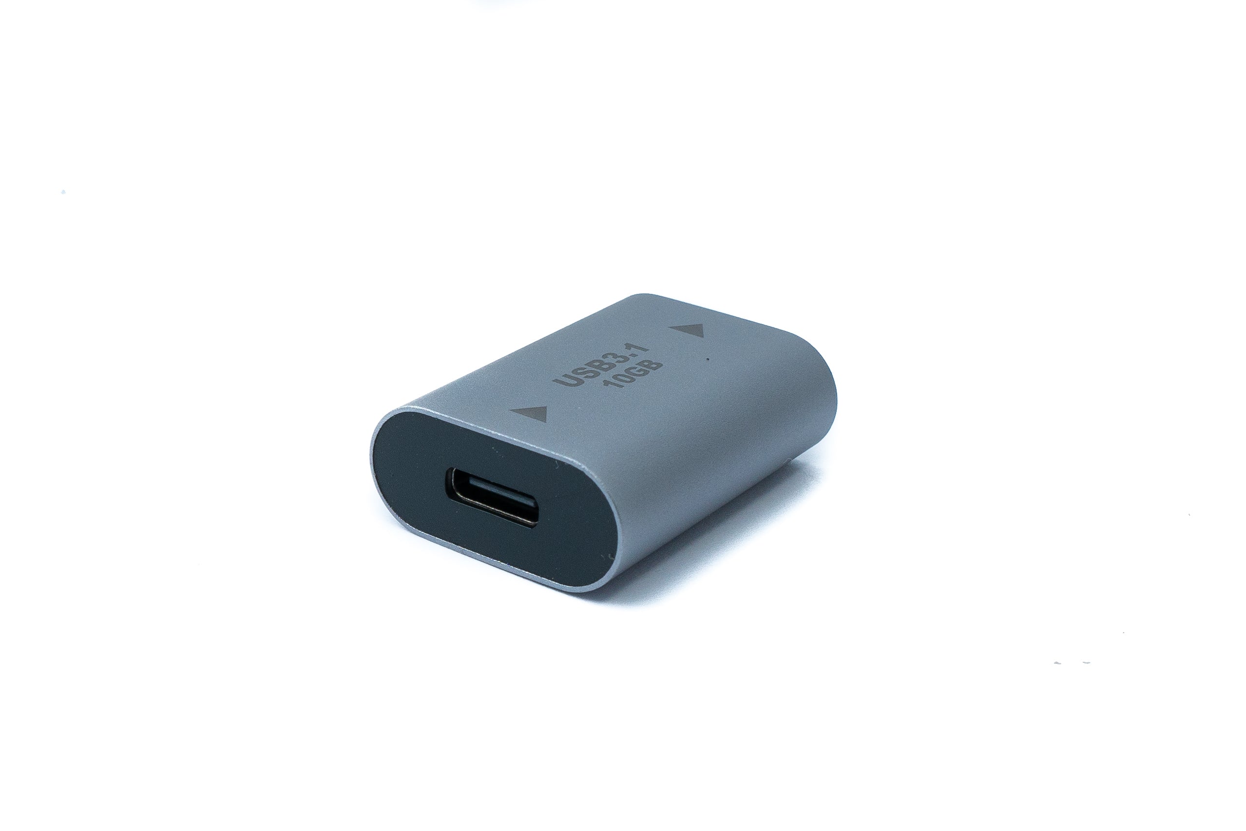 USB-Adapter USB-C Buchse zu USB-A Stecker 10 Gbit/s grau | System-S