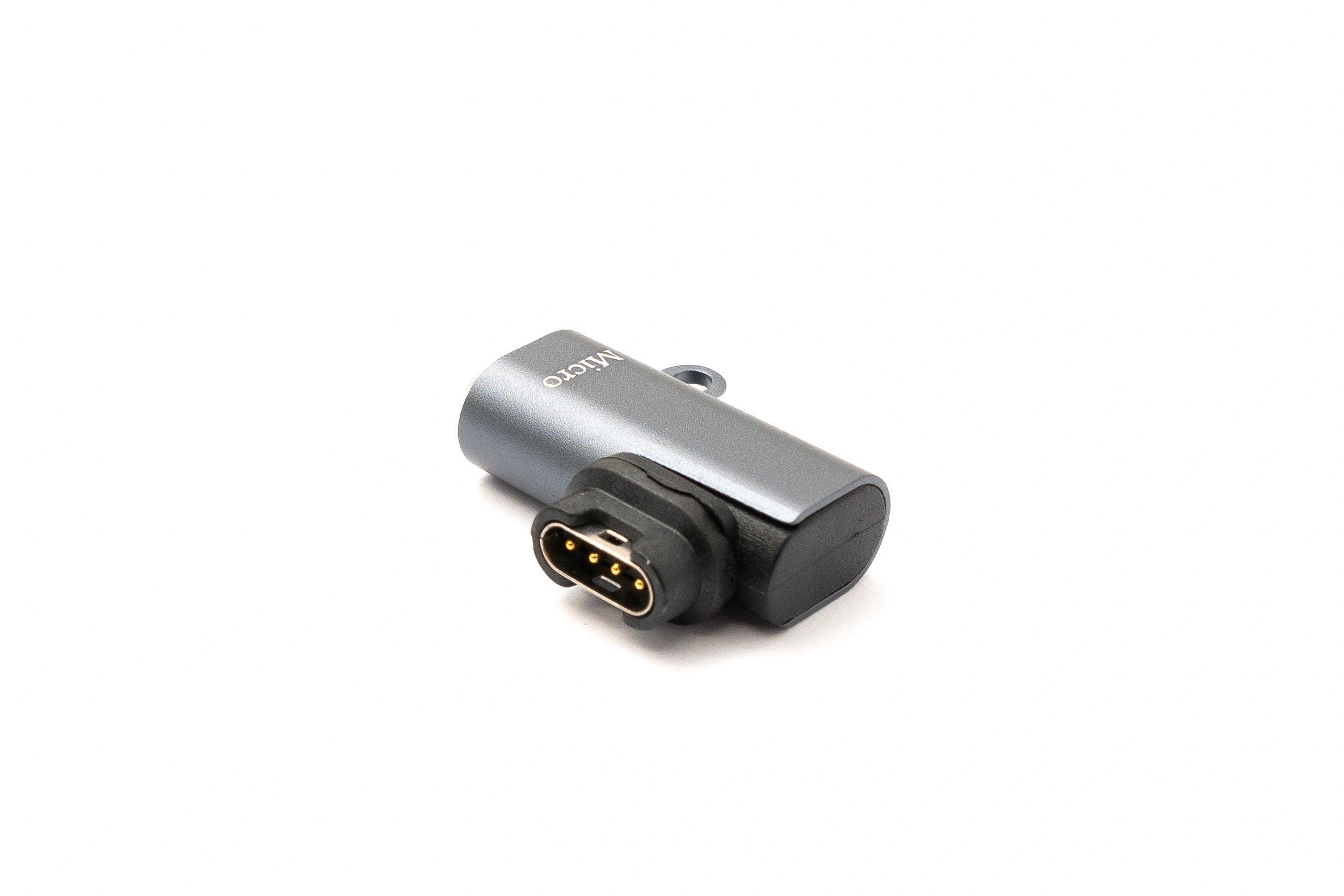 USB 2.0 Adapter Micro B Buchse zu Garmin Stecker gewinkelt grau | System-S