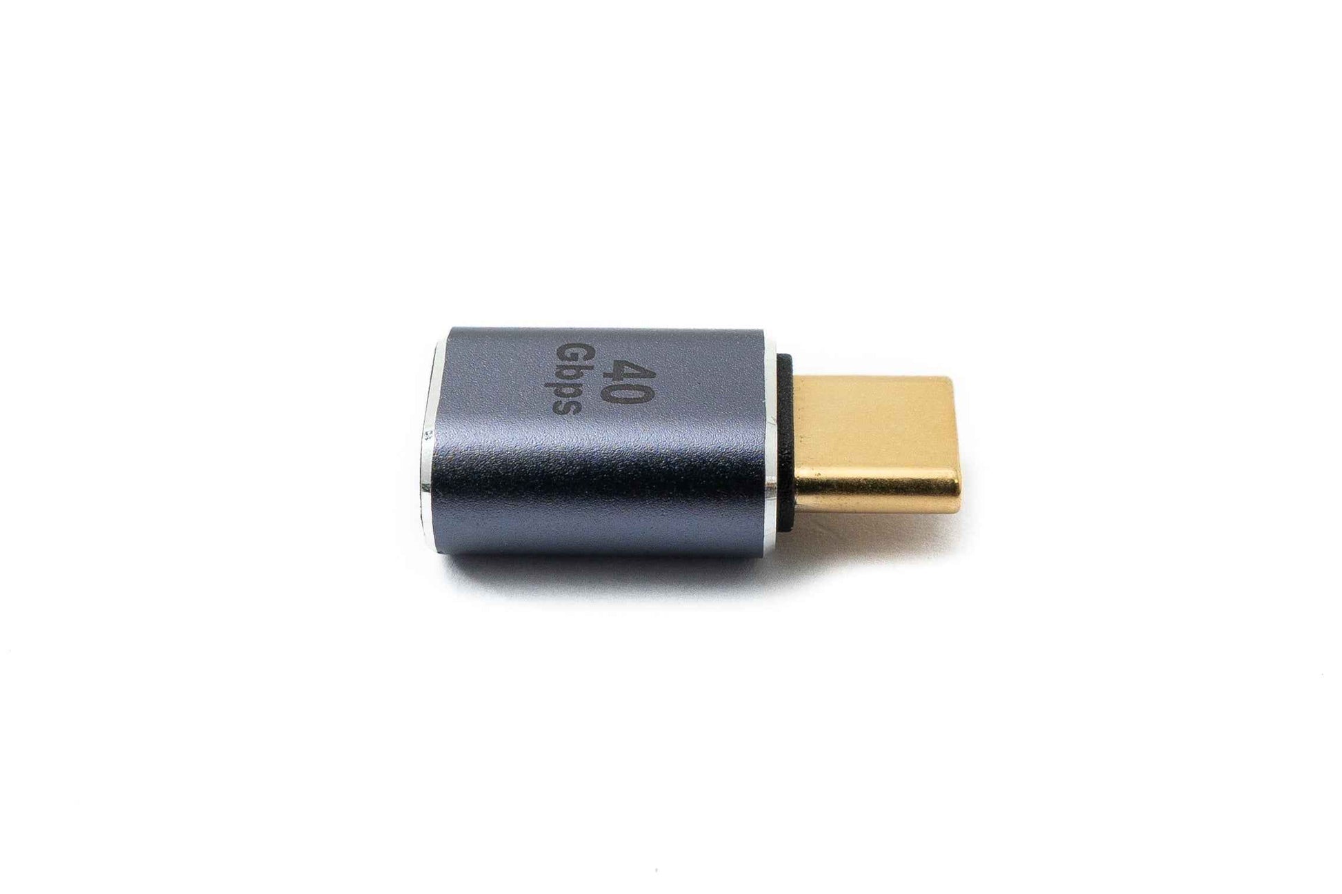 SYSTEM-S USB4 USB Adapter Typ C Stecker zu Buchse 40 Gbit/s USB 4.0 Kabel in Grau