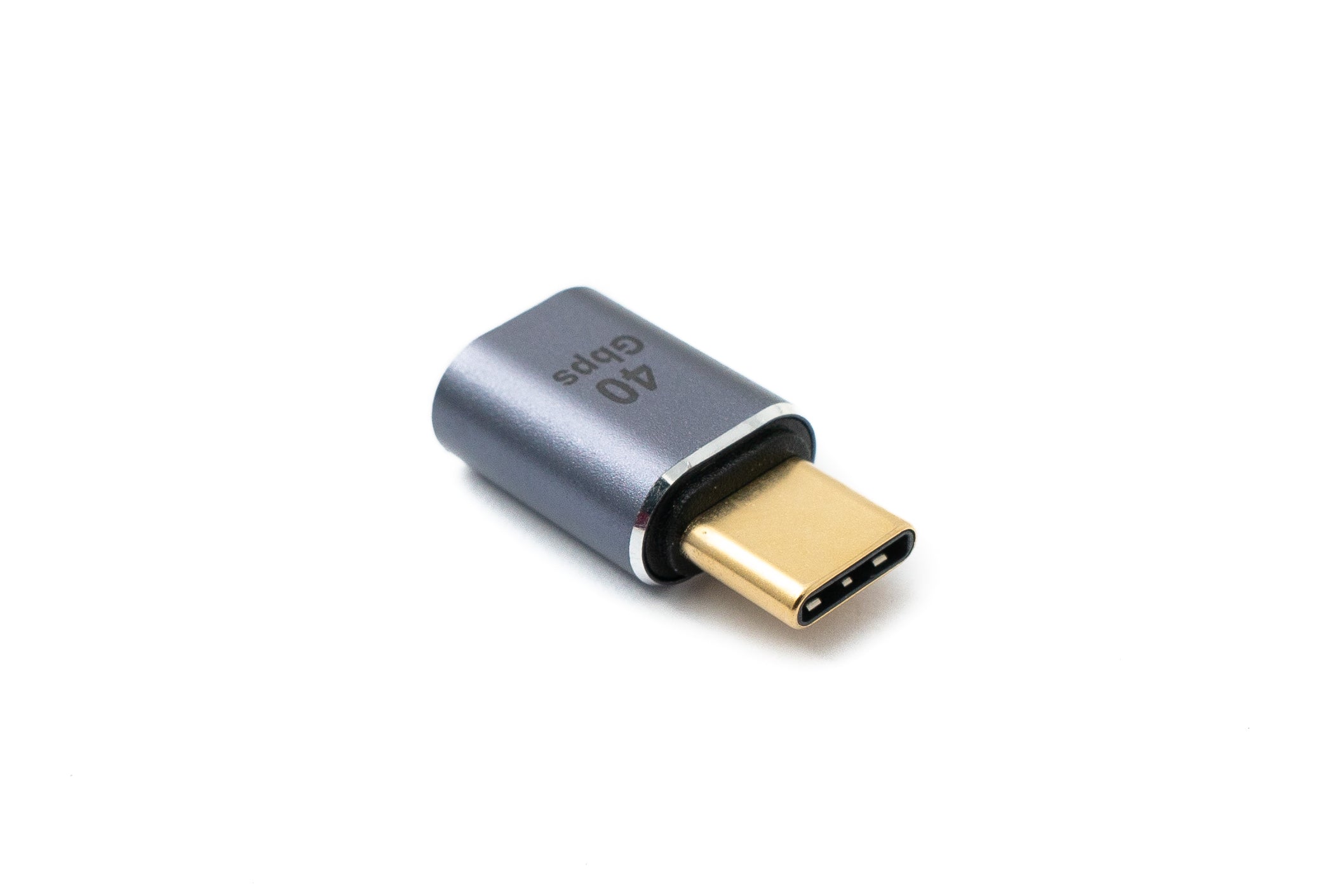 USB4 Adapter USB-C Stecker zu Buchse 40 Gbit/s 100 W grau 81474704 | SYSTEM-S