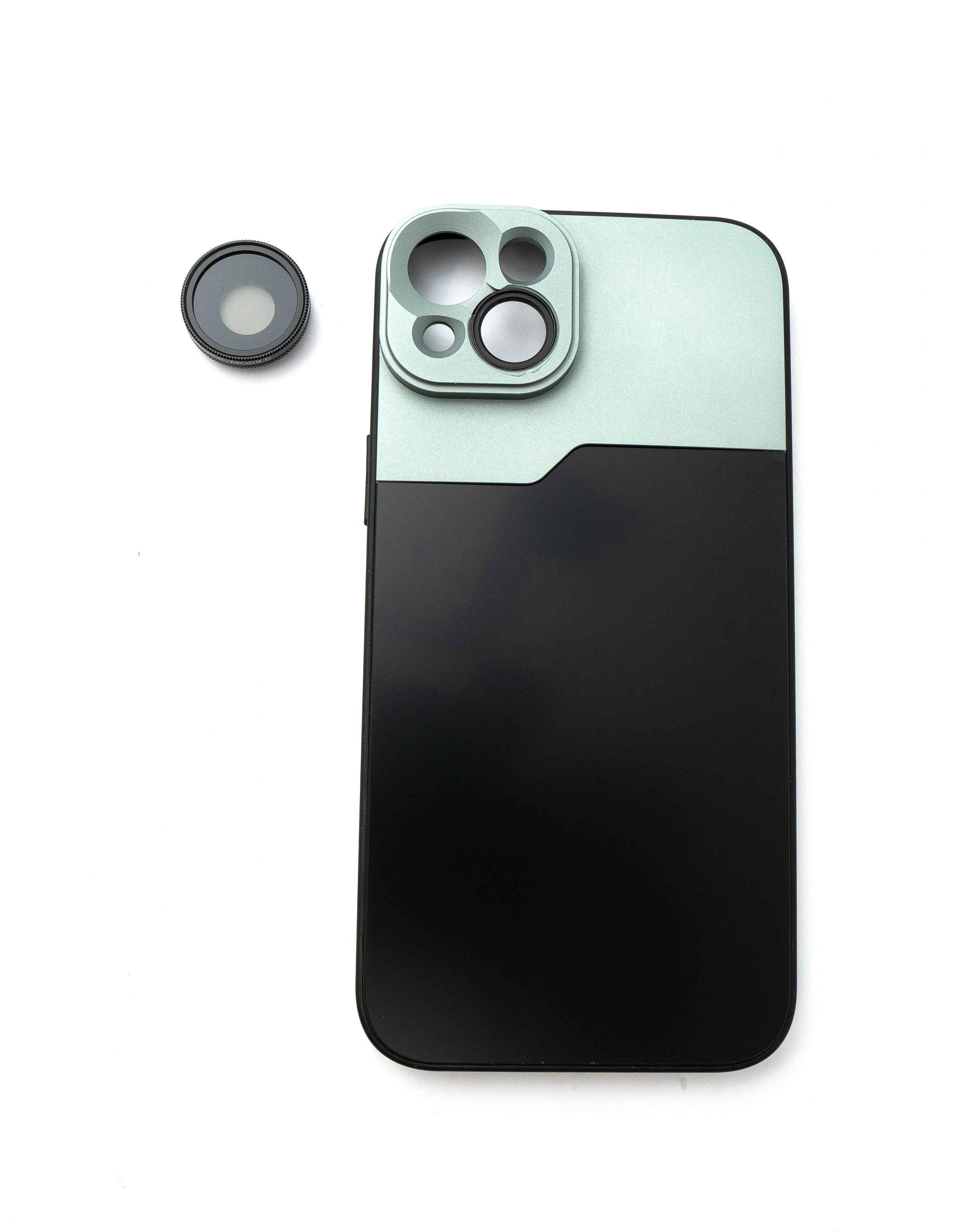 SYSTEM-S CPL Filter Circular Polarizer Linse mit Hülle in Schwarz für iPhone 14 Plus