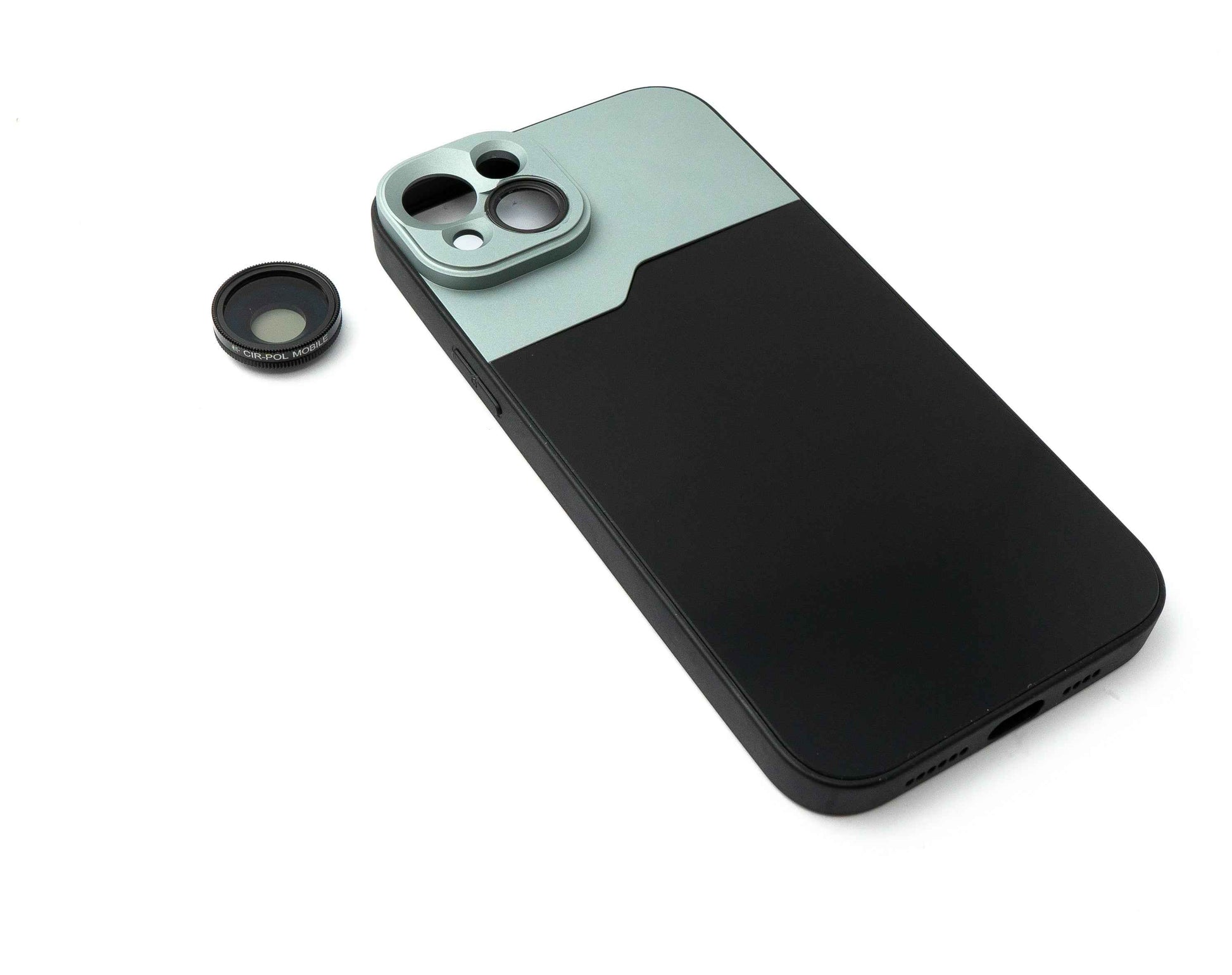 SYSTEM-S CPL Filter Circular Polarizer Linse mit Hülle in Schwarz für iPhone 14 Plus