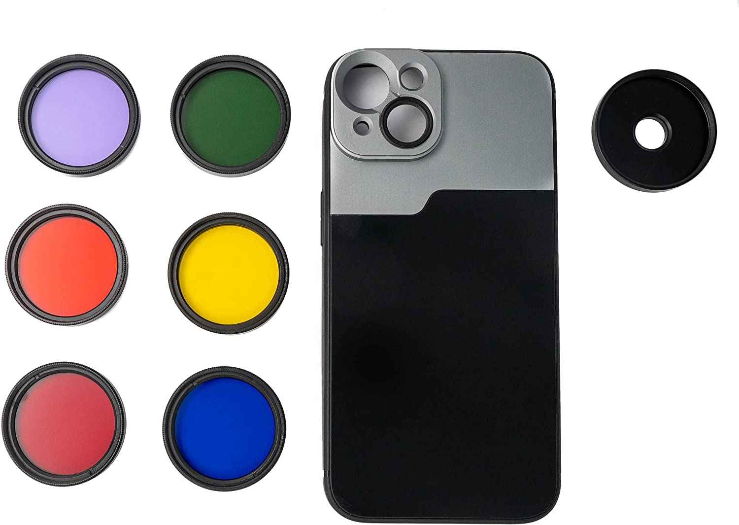 SYSTEM-S Farbfilter Set 37 mm 6 Stück Farbe Filter für Fotografie für iPhone 14 Plus