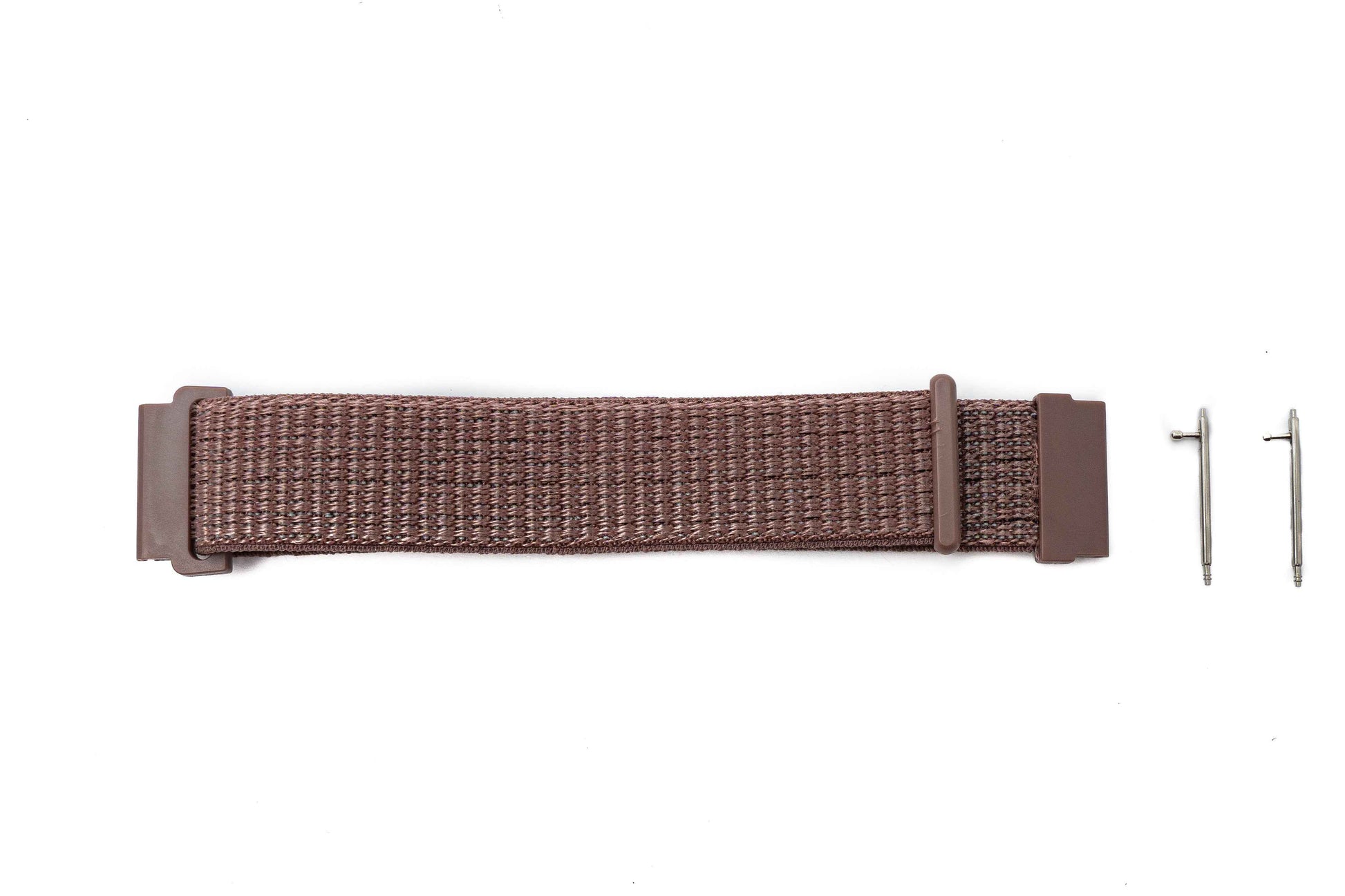 SYSTEM-S Armband 22 mm aus Nylon für Fitbit Versa 2 1 Lite Smartwatch in Lila
