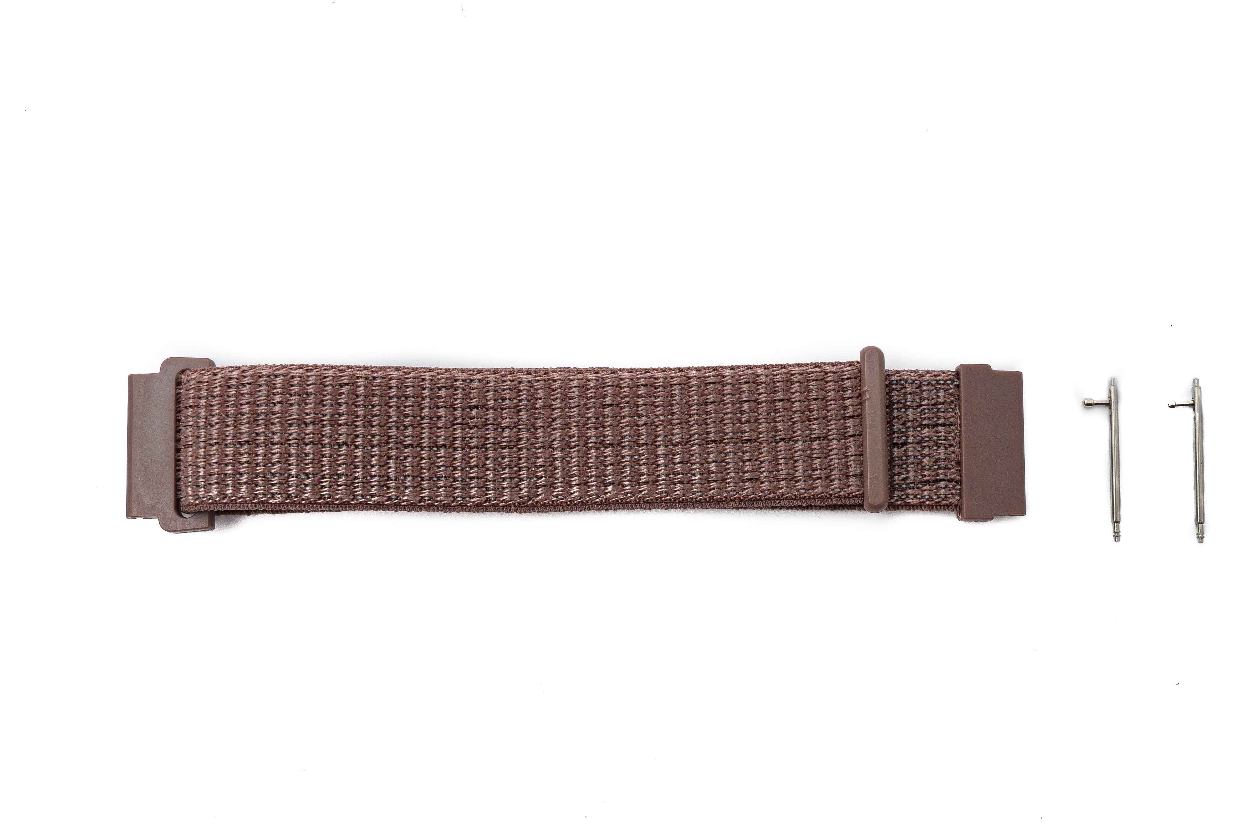 SYSTEM-S Armband 22 mm aus Nylon für Fitbit Versa 2 1 Lite Smartwatch in Lila