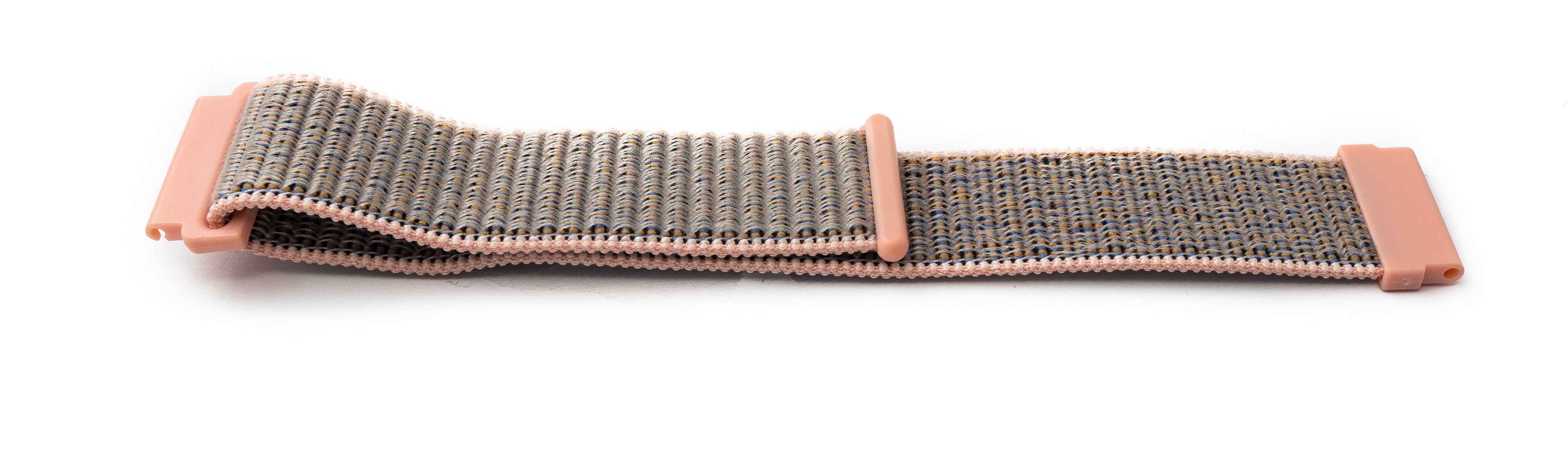 SYSTEM-S Armband 22 mm aus Nylon für Fitbit Versa 2 1 LiteSmartwatch in Pink