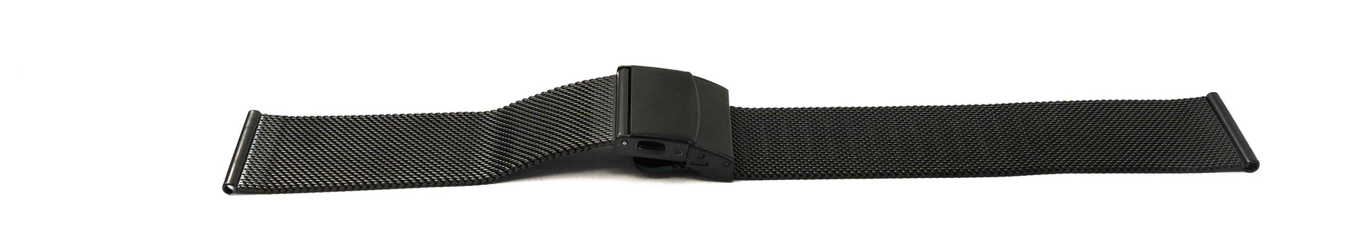 SYSTEM-S Armband Milanaise aus Metall für Fitbit Versa 2 1 Lite Smartwatch in Schwarz
