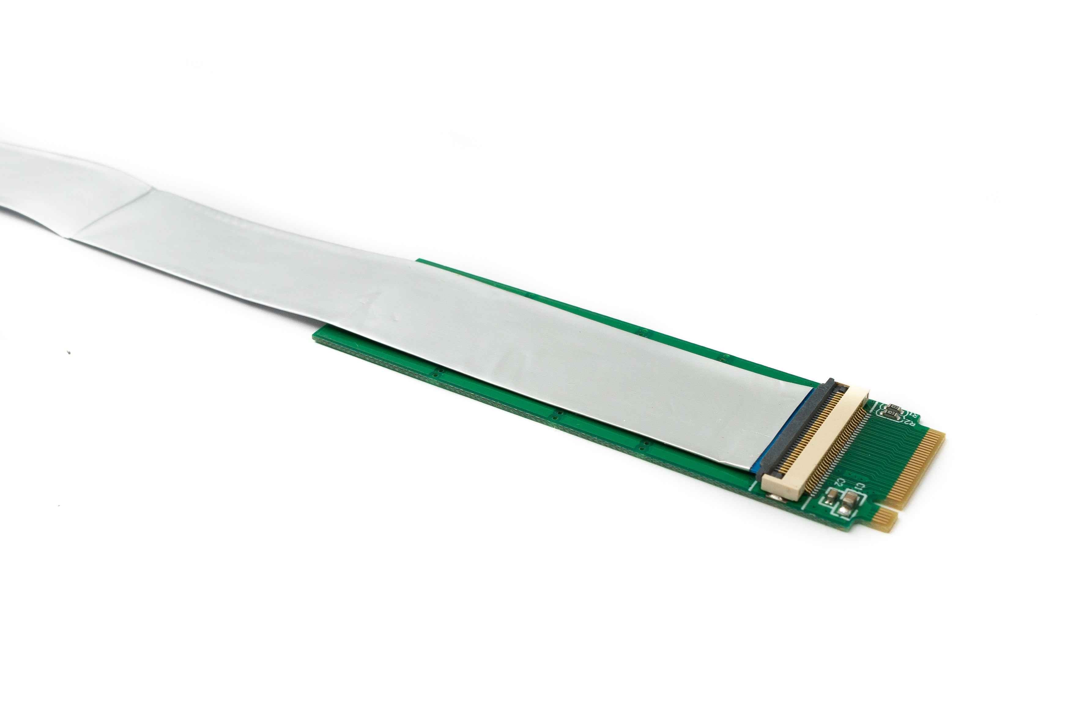 SYSTEM-S CFexpress Kabel 20cm Typ B Buchse zu NVME M-key M.2 NGFF Stecker Adapter in Grün