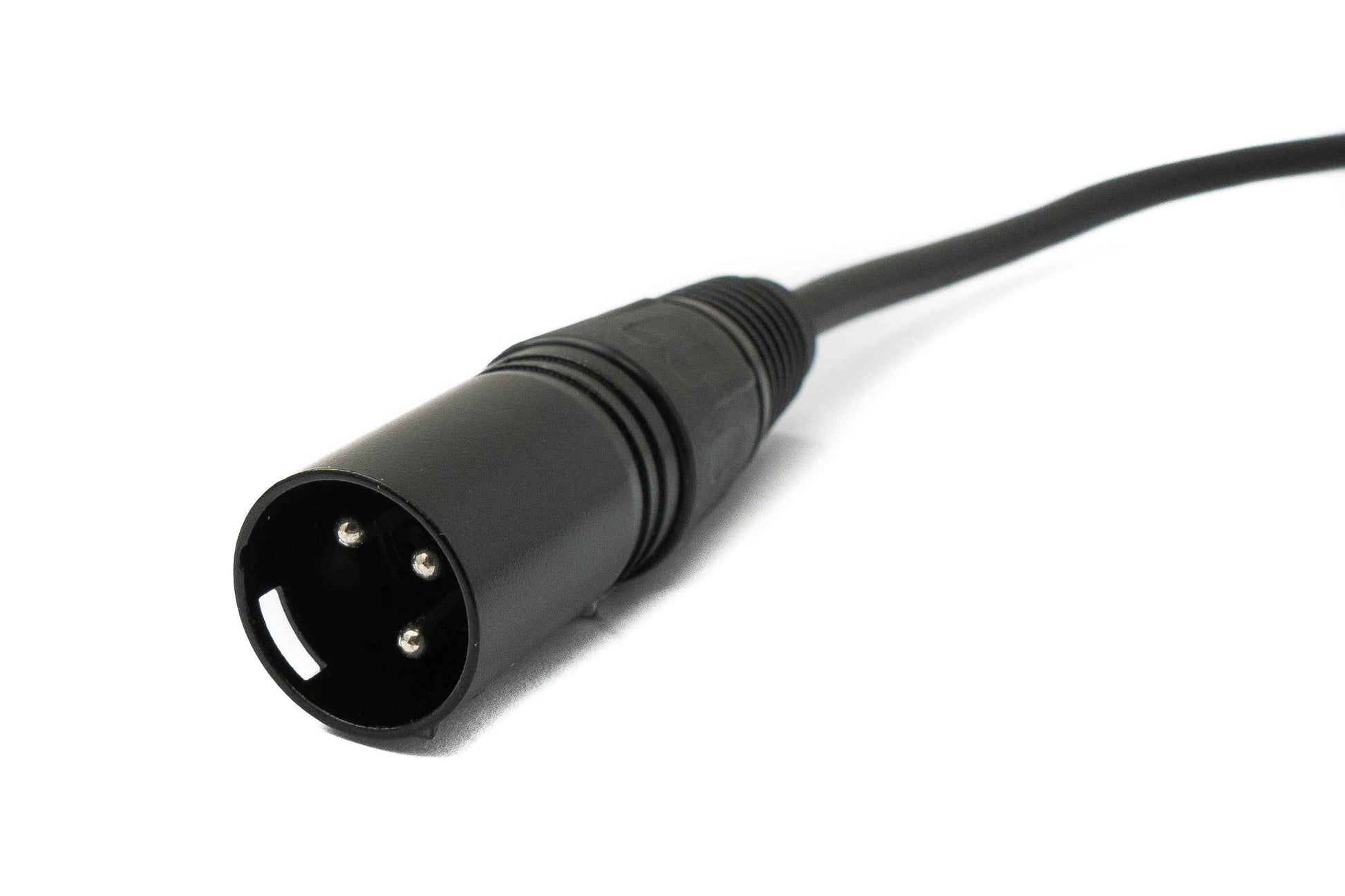 SYSTEM-S LAN Kabel 30 cm RJ45 Buchse zu XLR 3 Pin Stecker Schraube in Schwarz