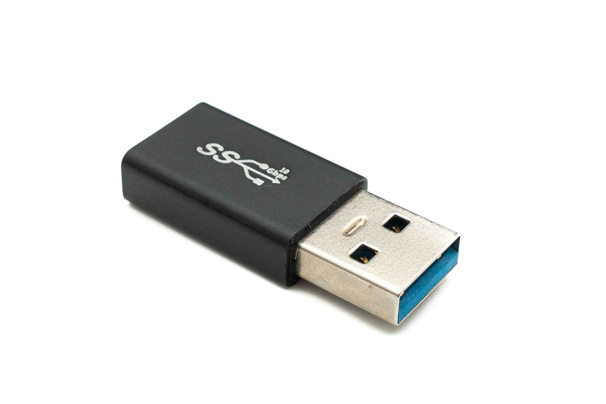 SYSTEM-S USB 3.0 Adapter Typ A Stecker zu Buchse in Schwarz