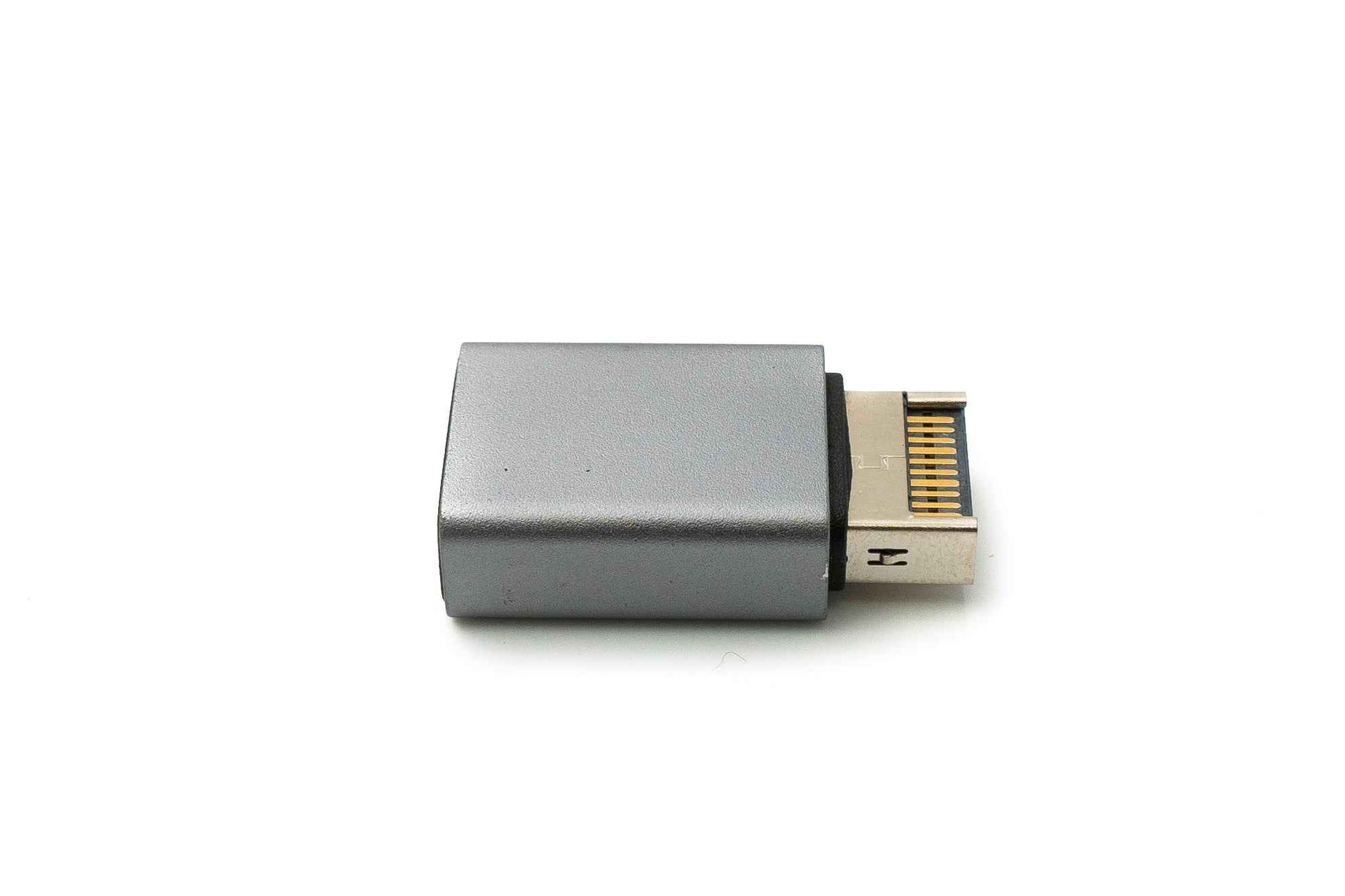 SYSTEM-S USB 3.1 Adapter Typ E Stecker zu Typ C Buchse Adapter in Grau